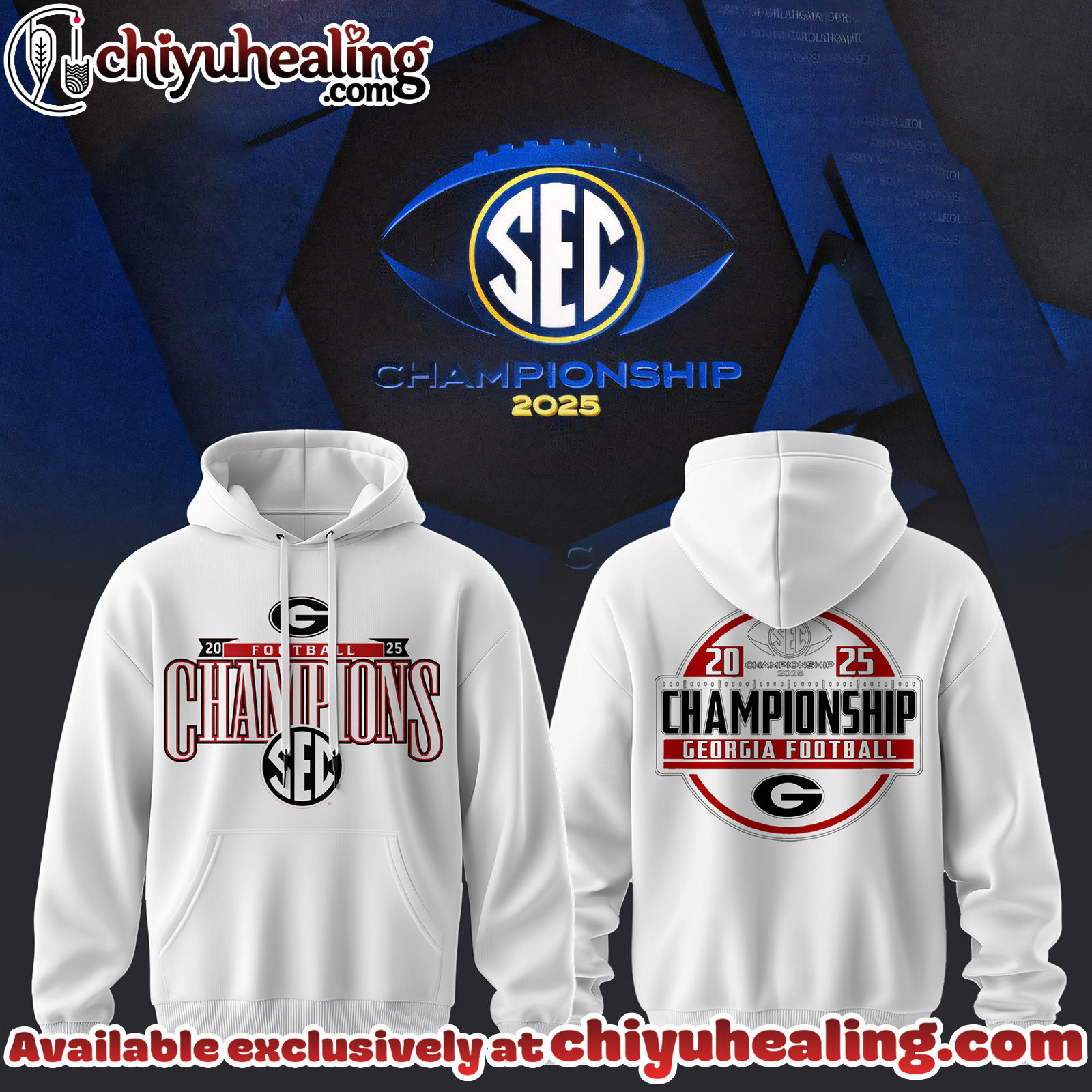 Georgia Bulldogs - 2025 SEC Champions Hoodie, Sweatshirt, Shirt - Ver 9