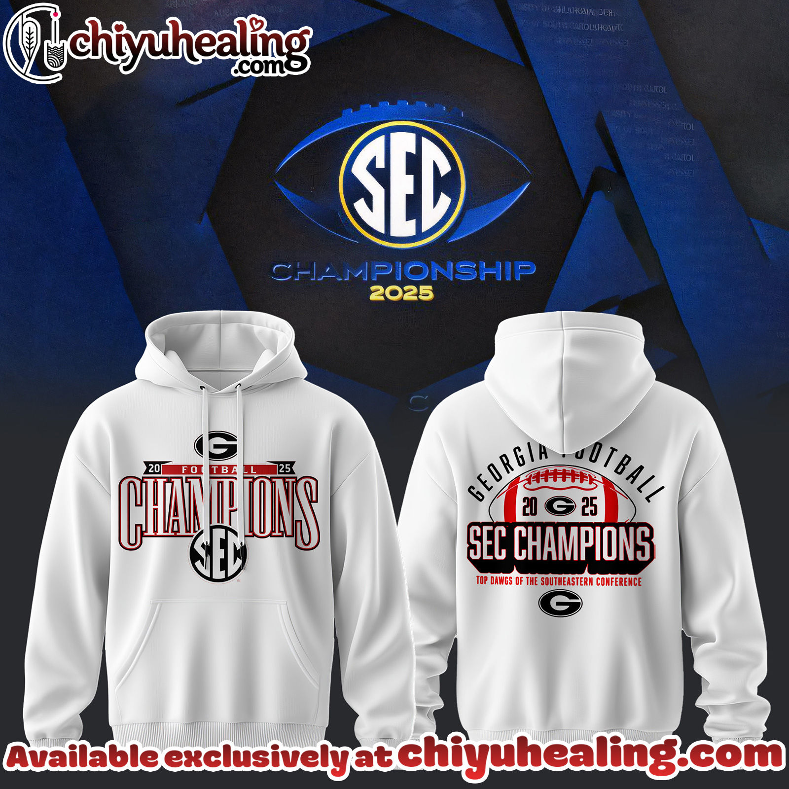Georgia Bulldogs - 2025 SEC Champions Hoodie, Sweatshirt, Shirt - Ver 10