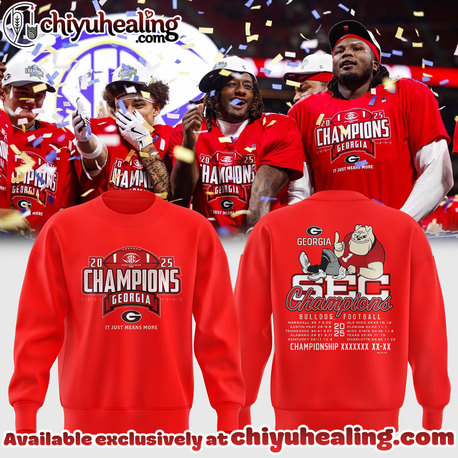 Georgia Bulldogs - 2025 SEC Champions Sweatshirt, Hoodie, hirt