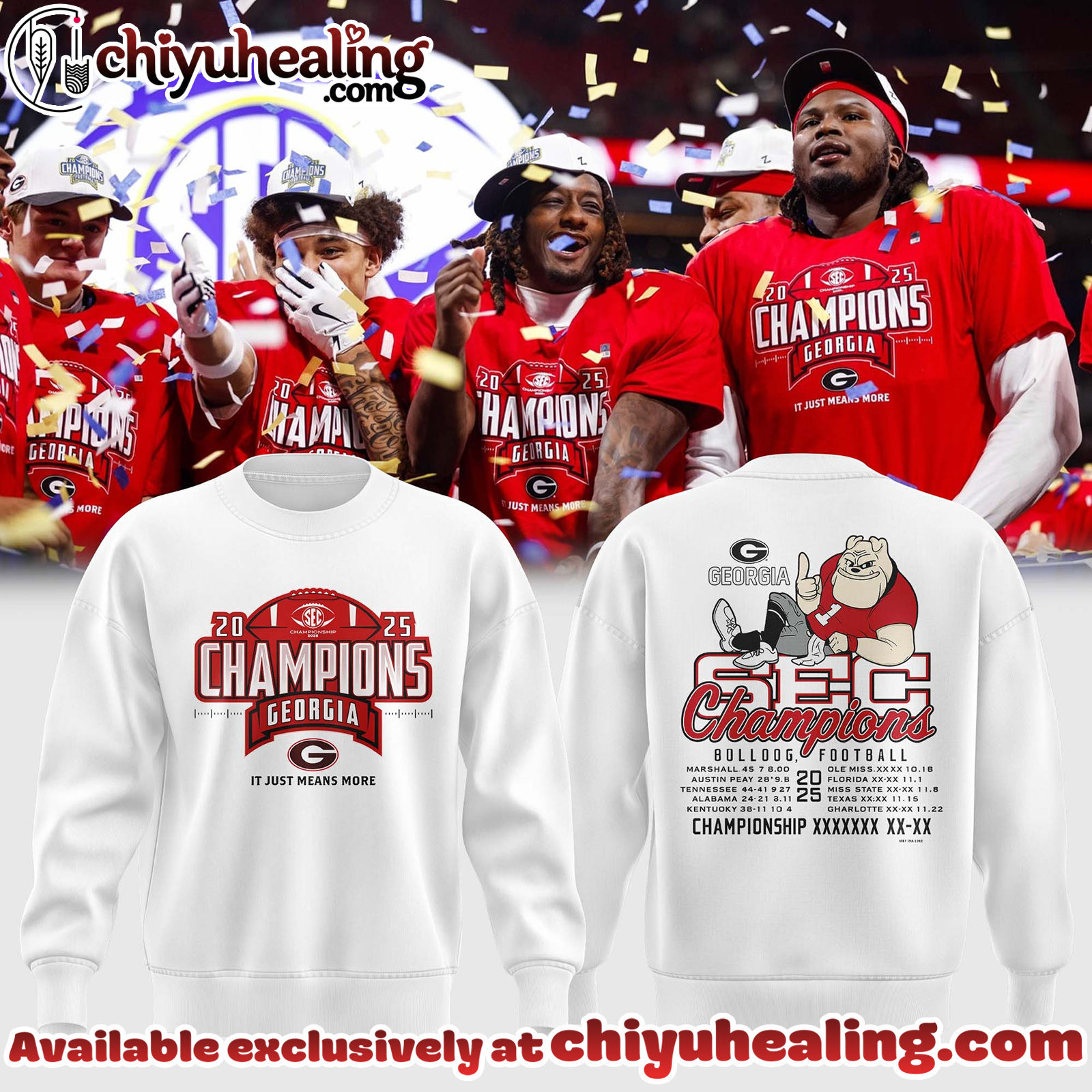 Georgia Bulldogs - 2025 SEC Champions Sweatshirt, Hoodie, shirt