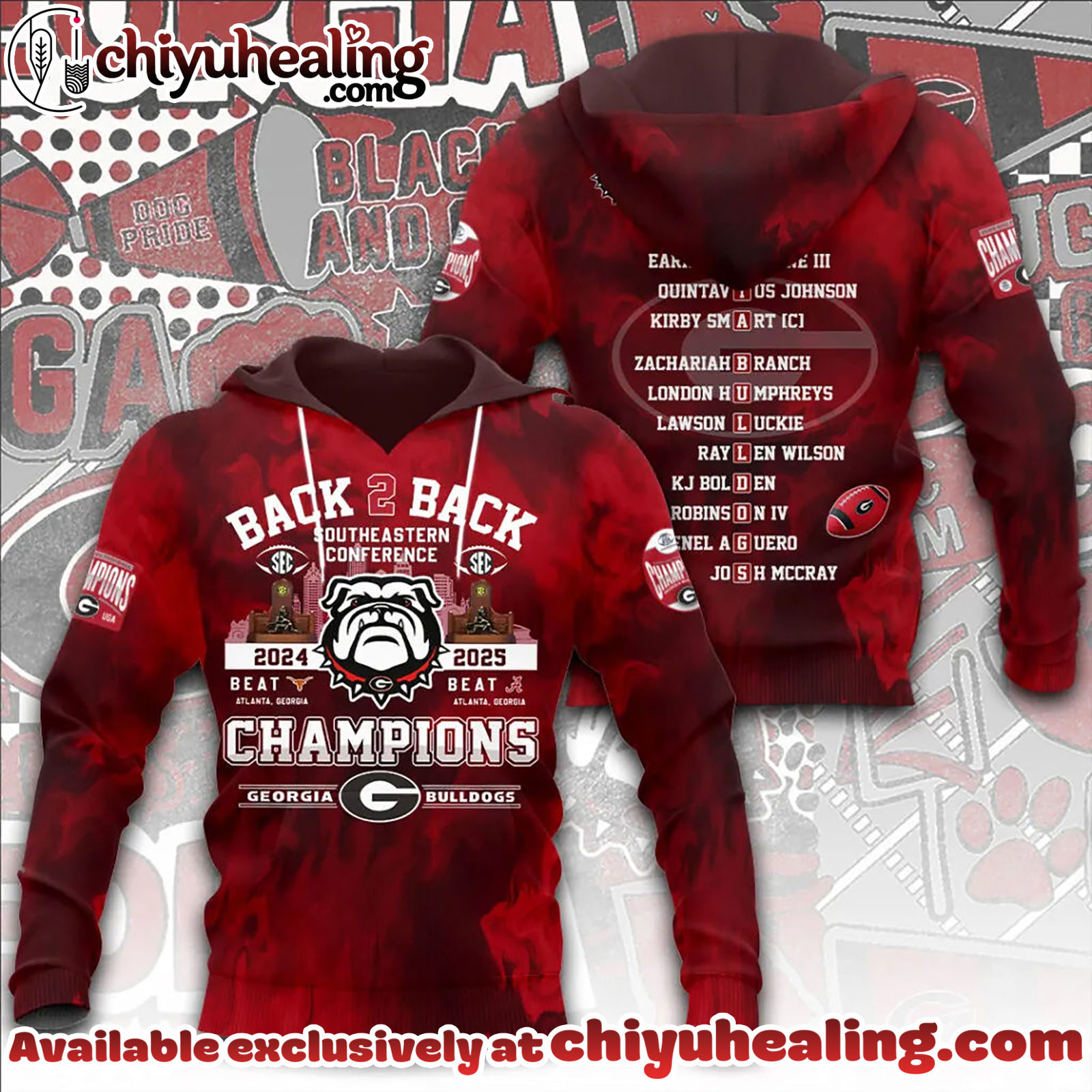 Georgia Bulldogs Football 2025 SEC Football Champions 3D Apparel T-Shirt, Hoodie, Sweatshirt - Ver 2 Georgia Bulldogs Football 2025 SEC Football Champions 3D Apparel T-Shirt, Hoodie, Sweatshirt - Ver 2