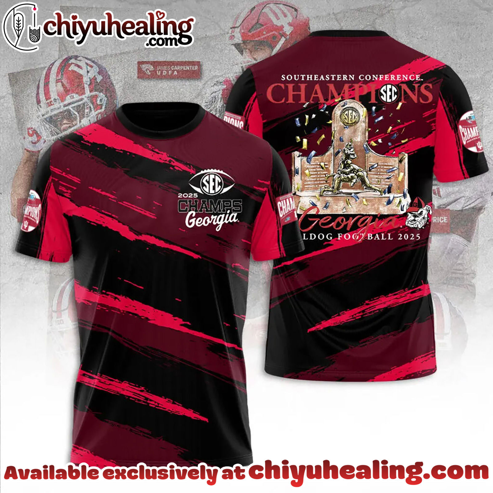 Georgia Bulldogs Football 2025 SEC Football Champions 3D T-Shirt, Hoodie, Sweatshirt