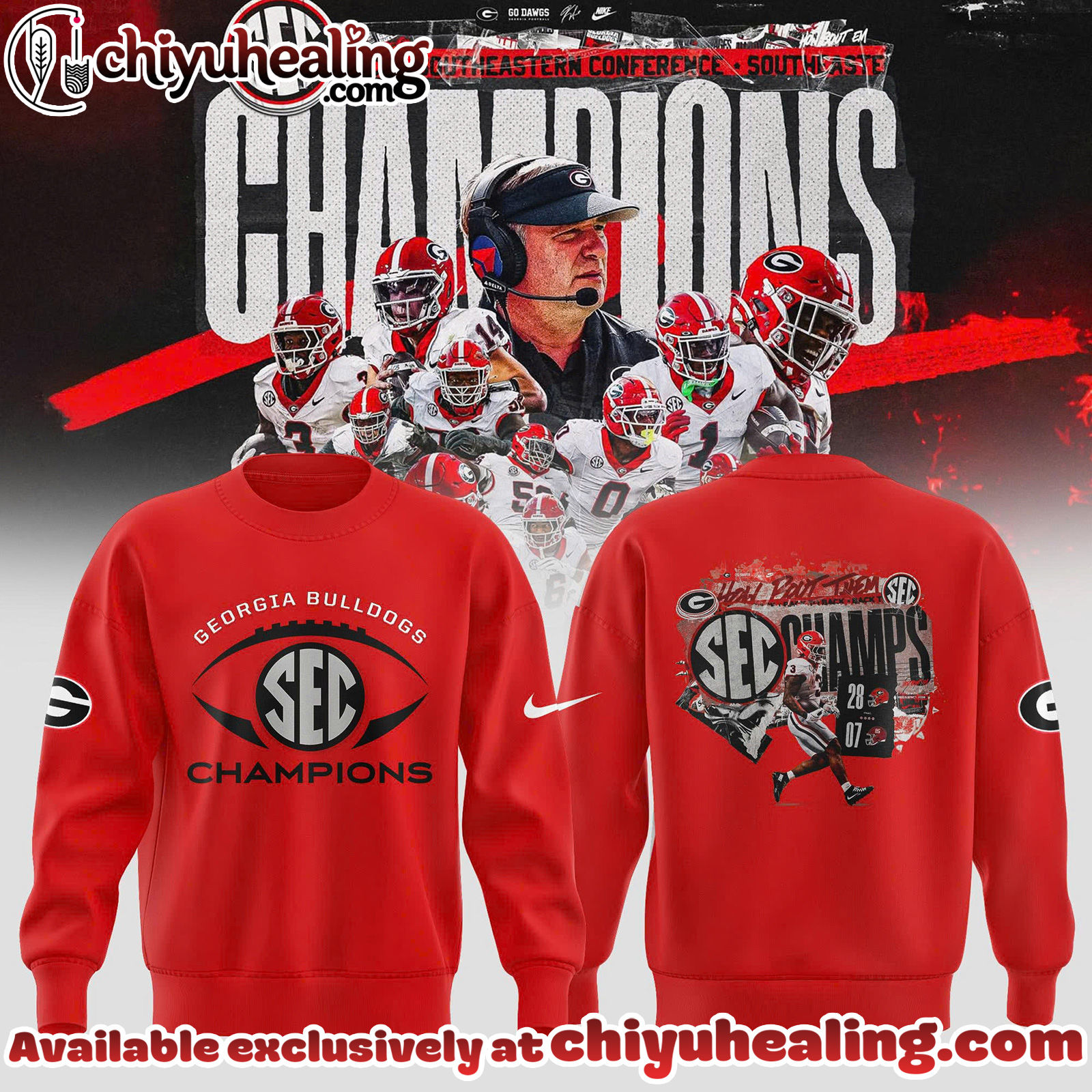 Georgia Bulldogs Football - 2025 SEC FOOTBALL CHAMPIONS Sweatshirt, Hoodie, tshirt
