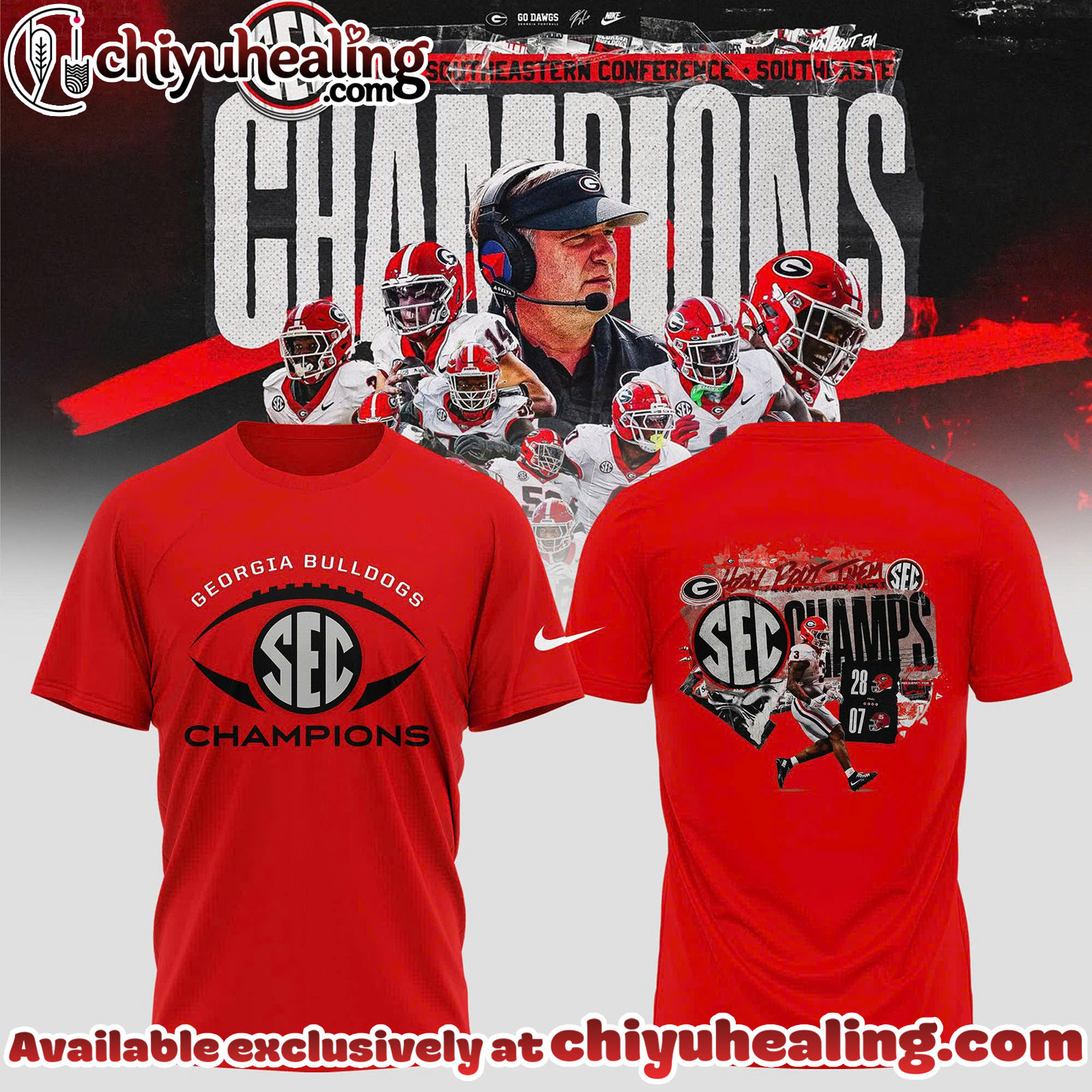 Georgia Bulldogs Football - 2025 SEC FOOTBALL CHAMPIONS Tshirt, Hoodie, Sweatshirt