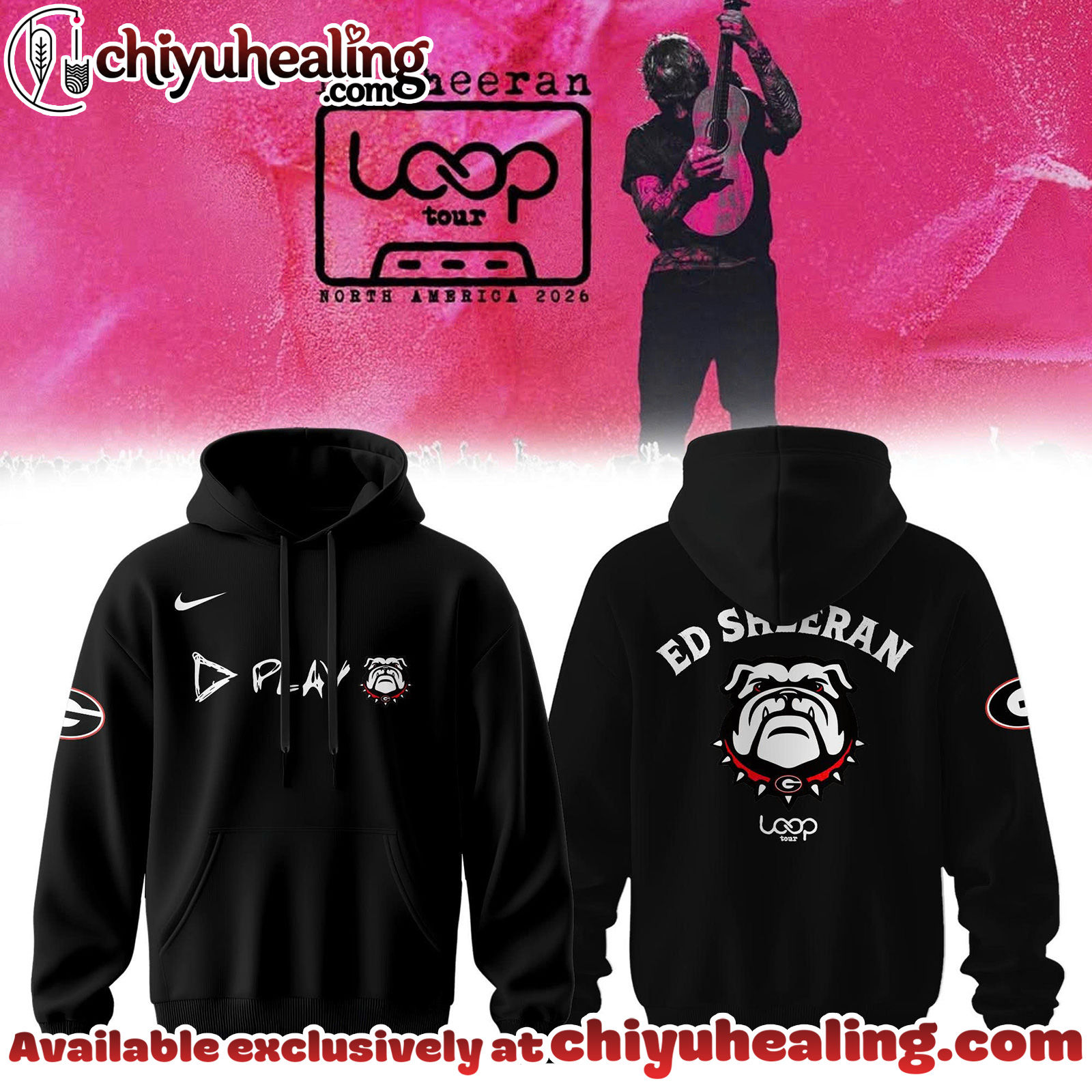 Georgia Bulldogs x Ed Sheeran Loop Tour 2026 Collection Hoodie, Sweatshirt, Shirt - Ver 2