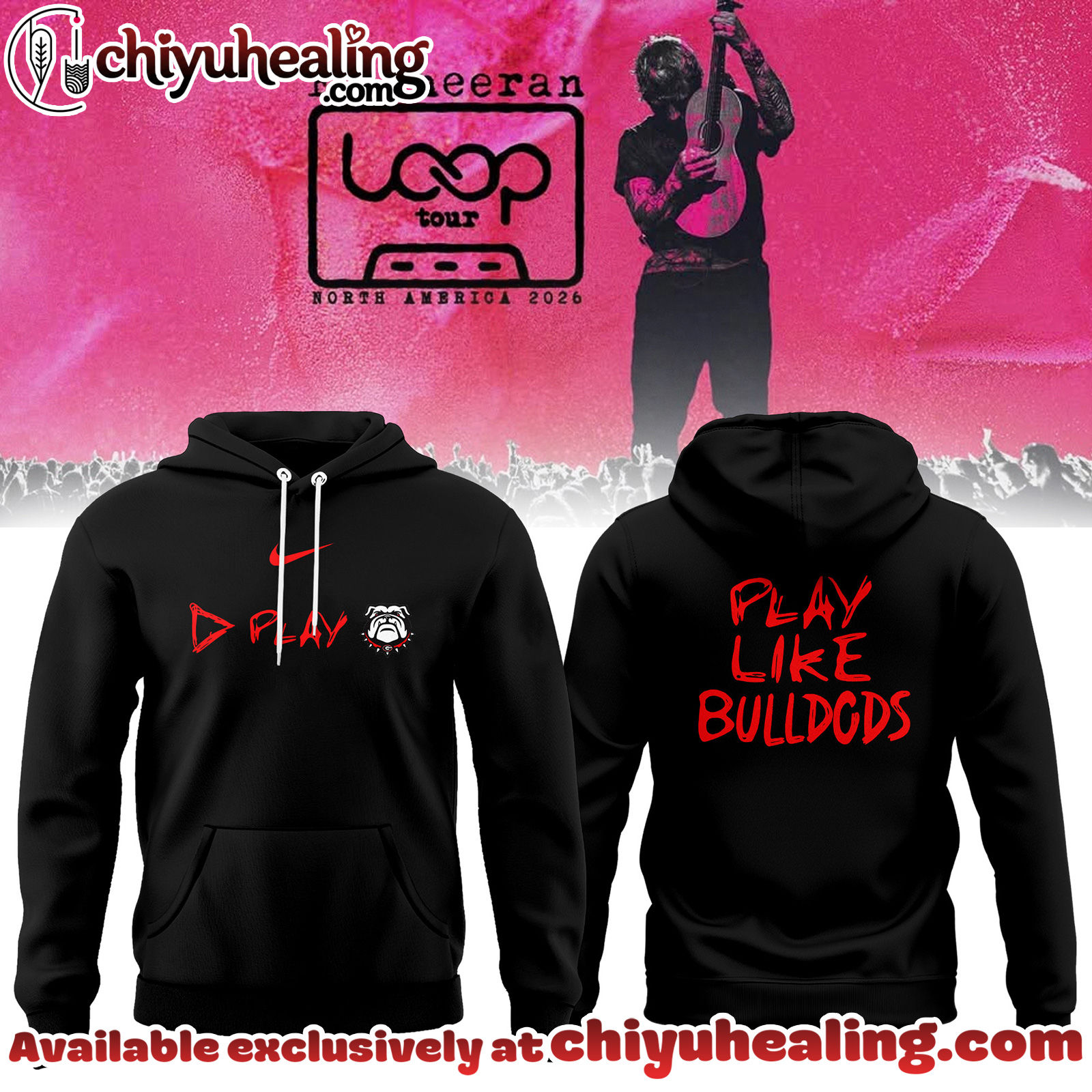 Georgia Bulldogs x Ed Sheeran Loop Tour 2026 Collection Hoodie, Sweatshirt, Shirt