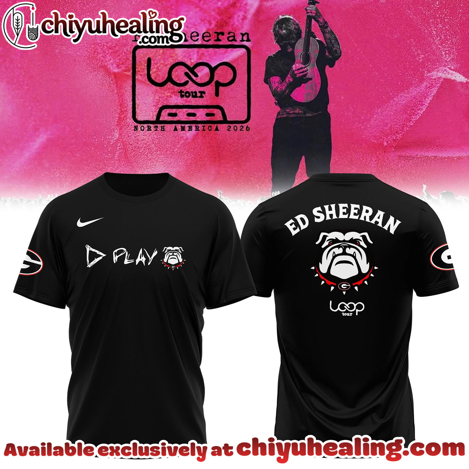 Georgia Bulldogs x Ed Sheeran Loop Tour 2026 Collection Tshirt, Hoodie, Sweatshirt