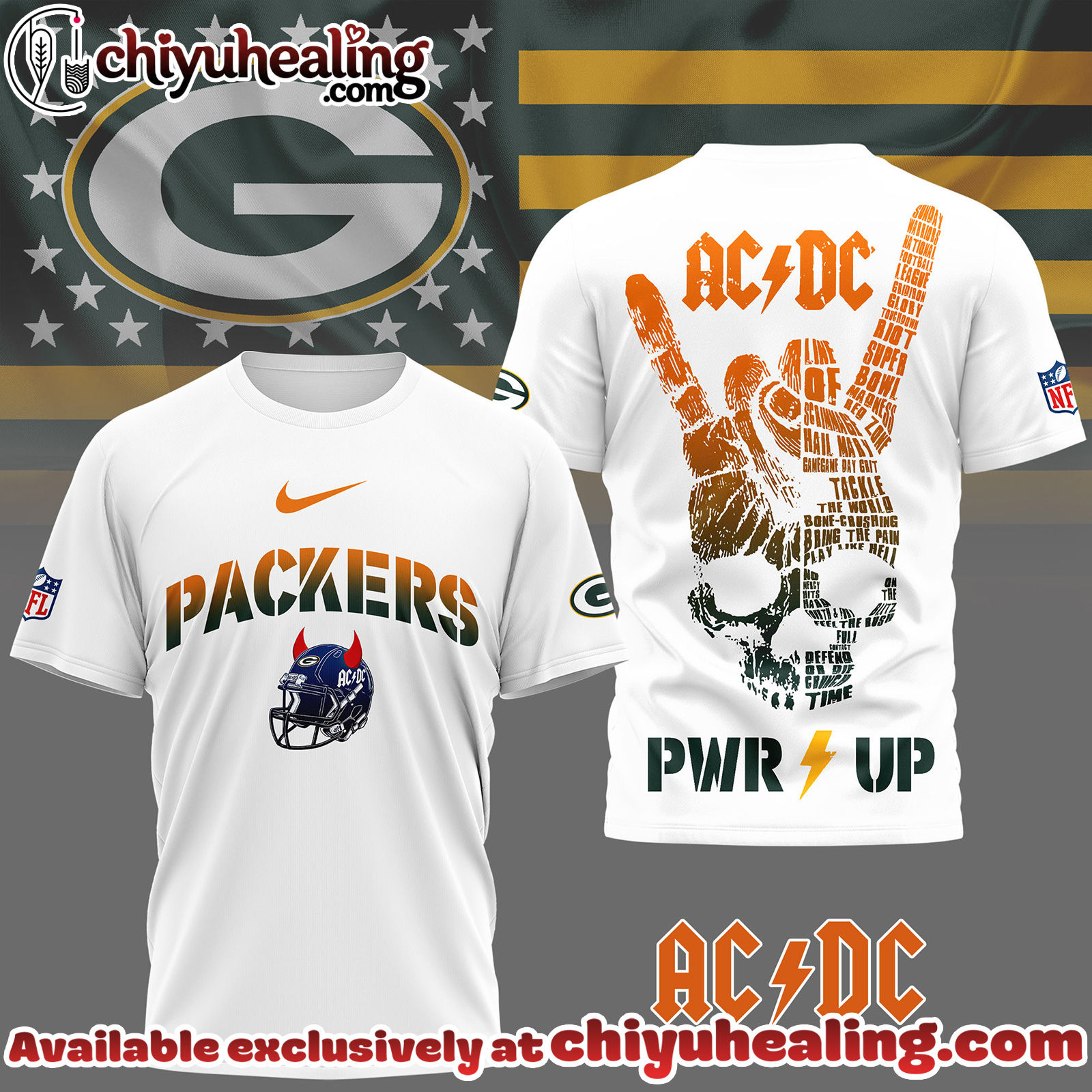 Green Bay Packers Premium NFL AcDc Fan 3D Shirt, Hoodie, Sweatshirt, All Team NFL