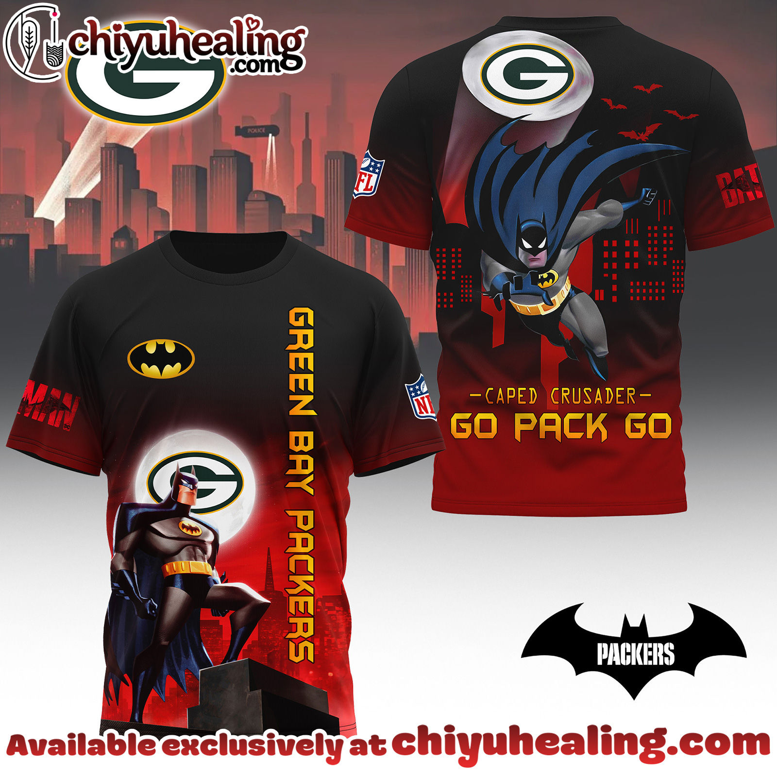 Green Bay Packers Premium NFL Caped Crusader 3D Shirt, Hoodie, Sweatshirt, All Team NFL