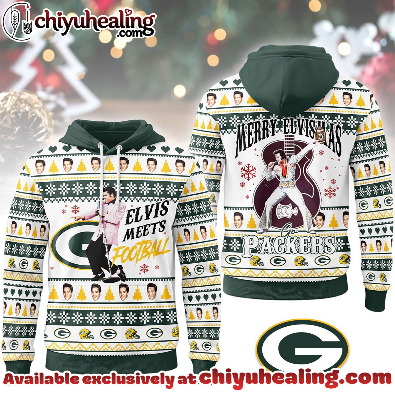 Green Bay Packers Premium NFL Elvis Presley Christmas Hoodie, Sweatshirt, Shirt, All Team NFL