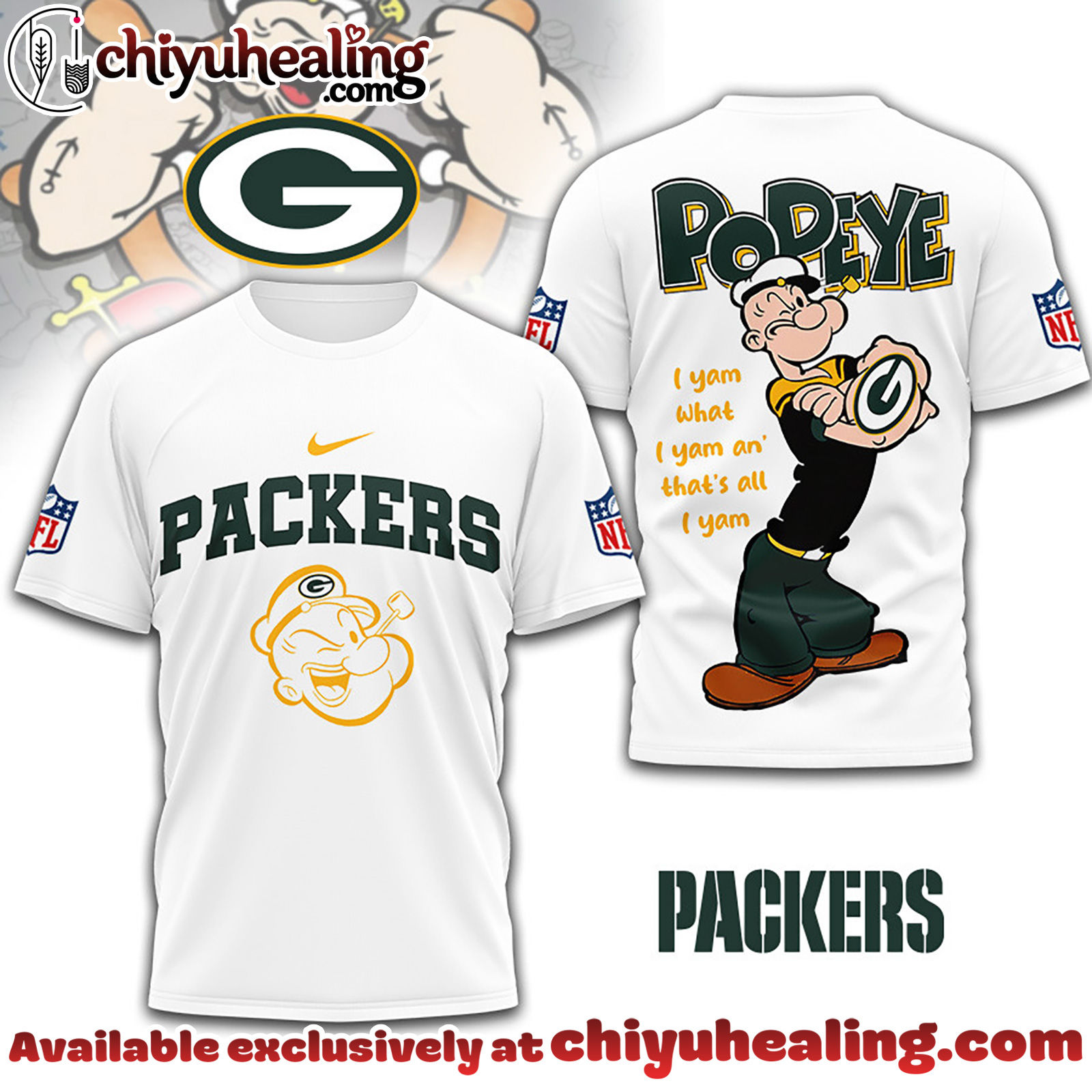 Green Bay Packers Premium NFL I Yam What I Yam Shirt, Hoodie, Sweatshirt, All Team NFL