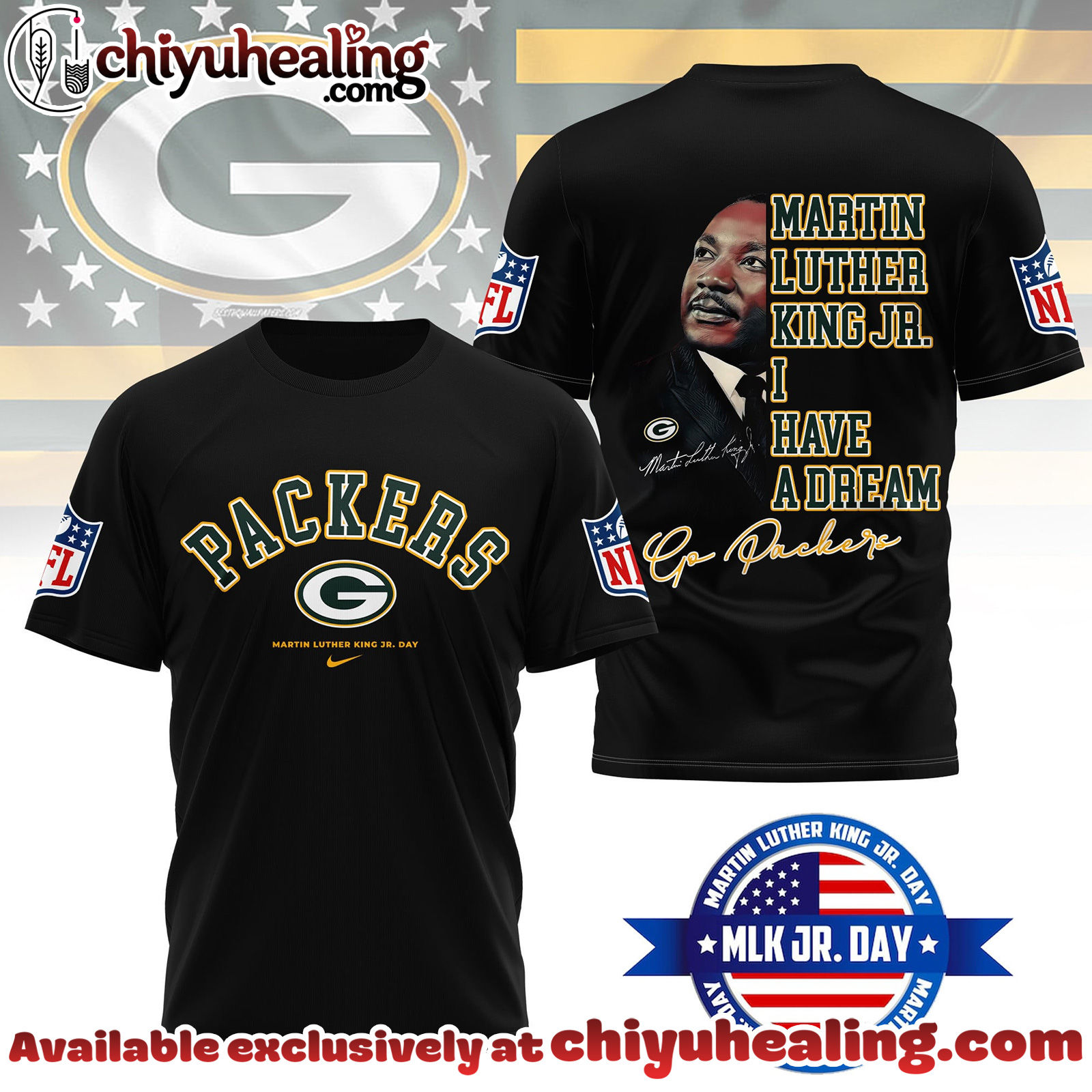Green Bay Packers Premium NFL Martin Luther King JR. Day 3D Shirt, Hoodie, Sweatshirt