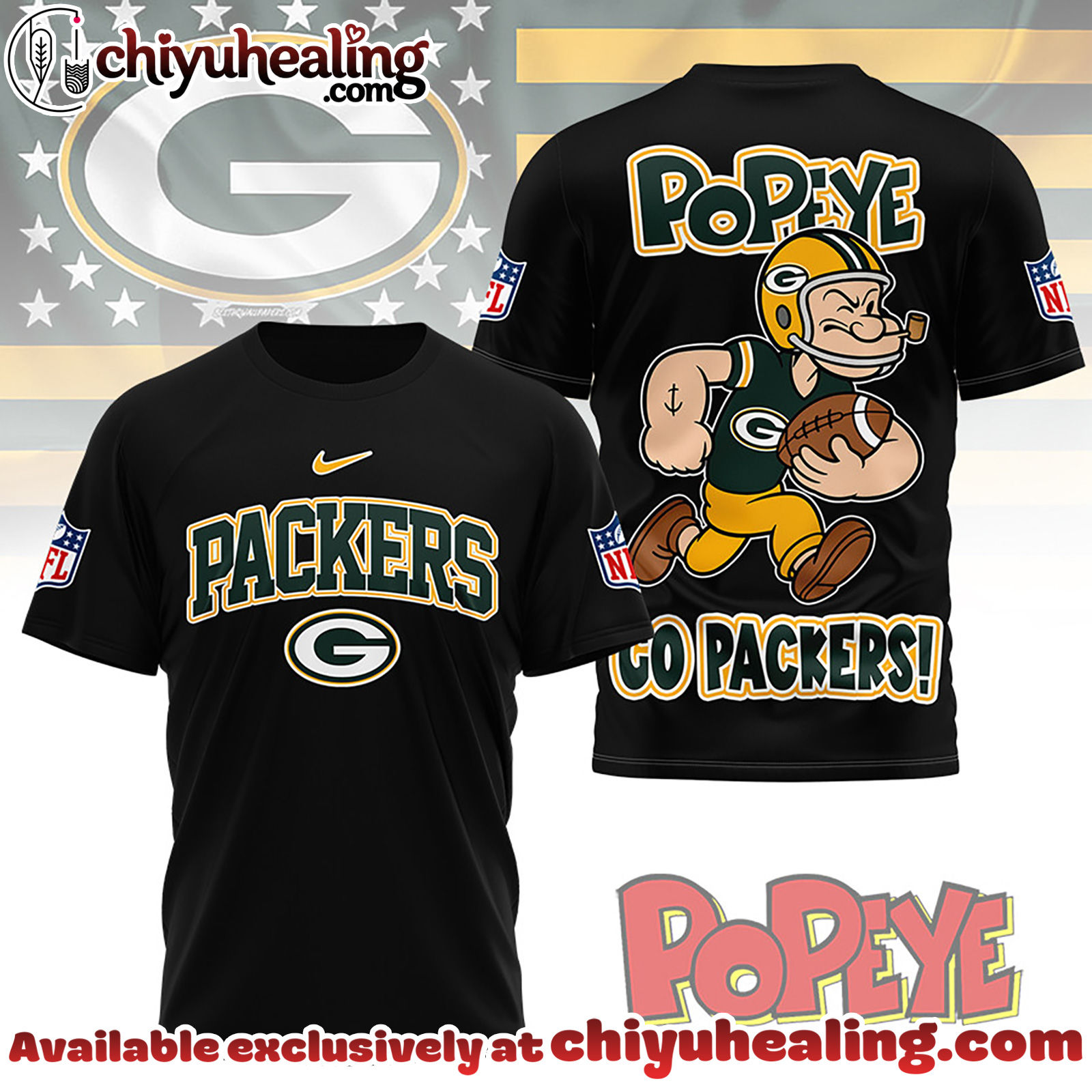 Green Bay Packers Premium NFL Popeye Fan 3D Shirt, Hoodie, Sweatshirt, All Team NFL Green Bay Packers Premium NFL Popeye Fan 3D Shirt, Hoodie, Sweatshirt, All Team NFL