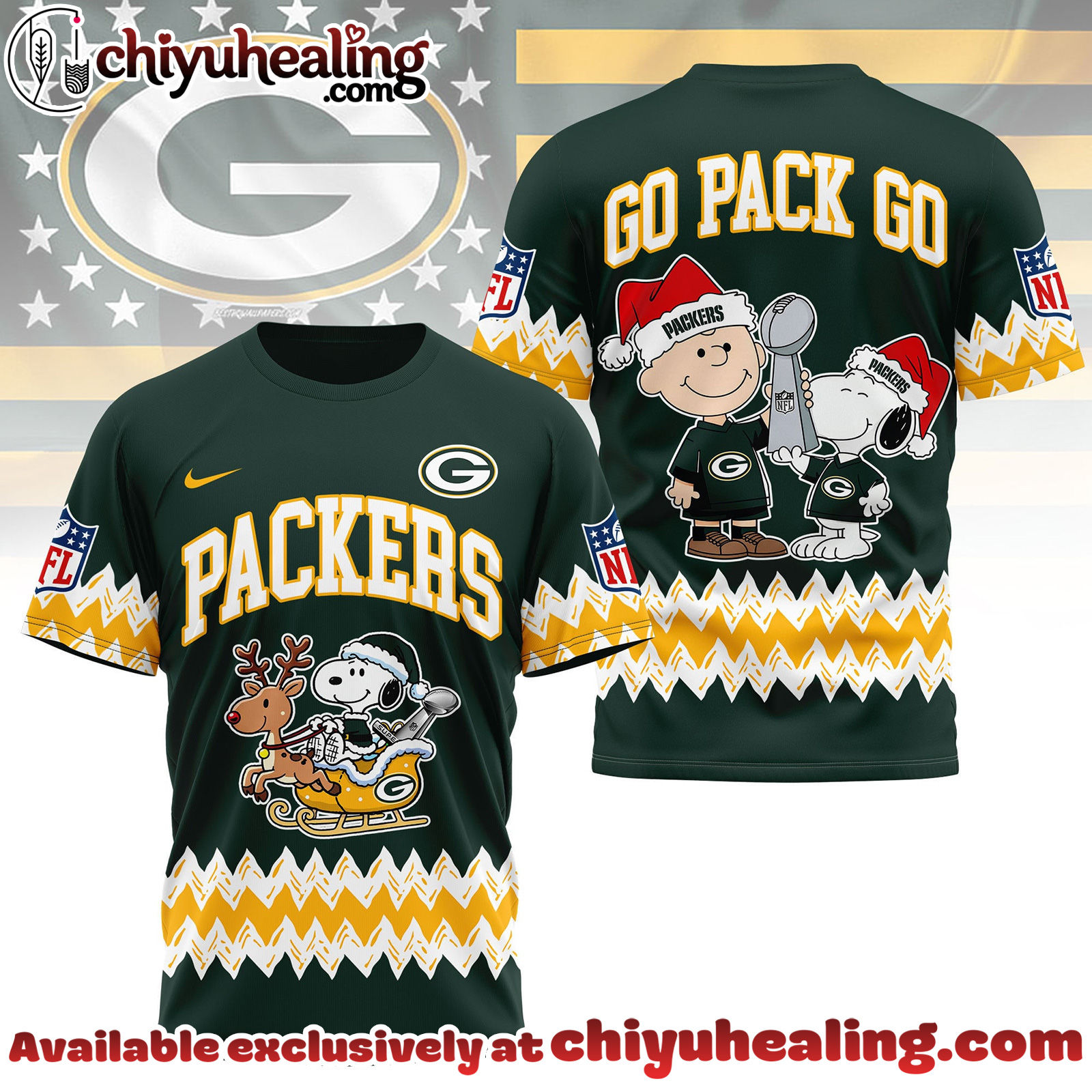 Green Bay Packers Premium NFL Snoopy Super Bowl Holiday 3D Shirt, Hoodie, Sweatshirt