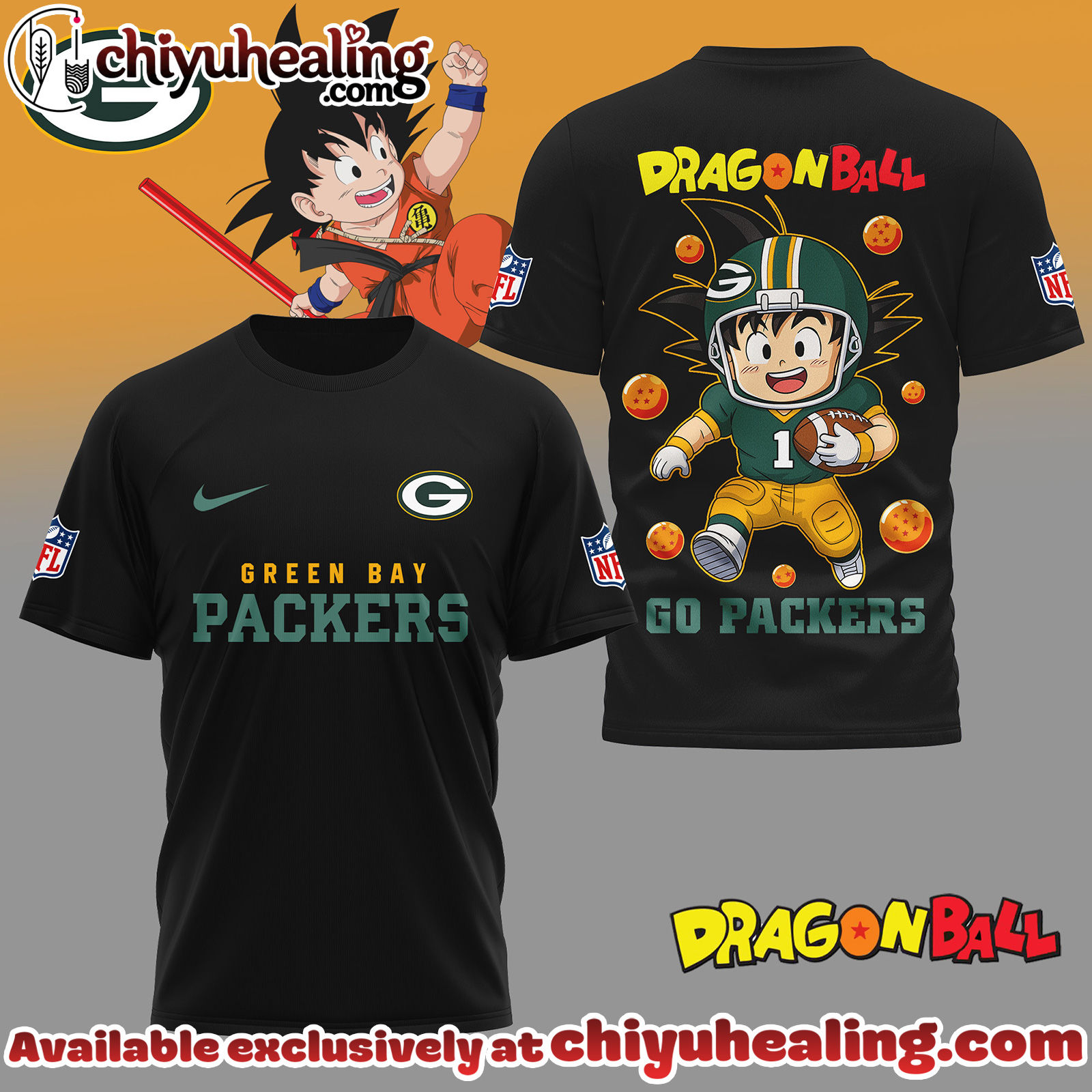 Green Bay Packers Premium NFL Son Goku 3D Shirt, Hoodie, Sweatshirt, All Team NFL