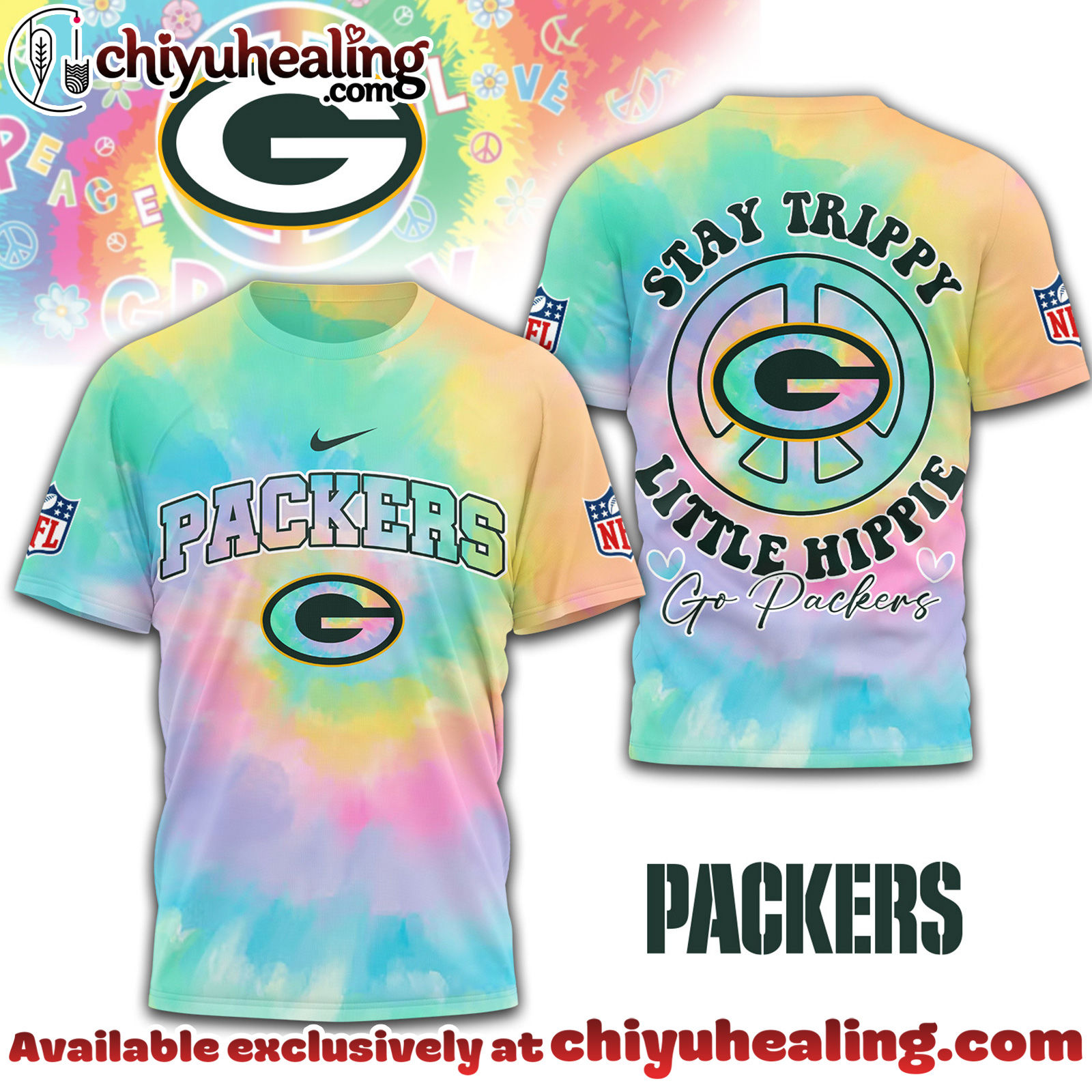 Green Bay Packers Premium NFL Stay Trippy Little Hippie 3D Shirt, Hoodie, Sweatshirt, All Team NFL
