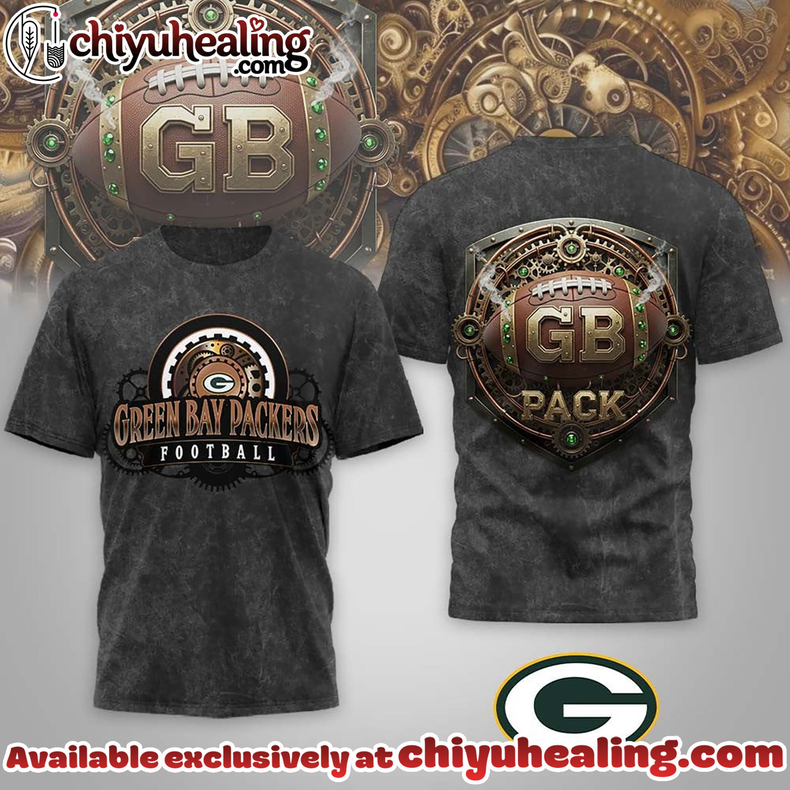 Green Bay Packers Premium NFL Steampunk T-shirt