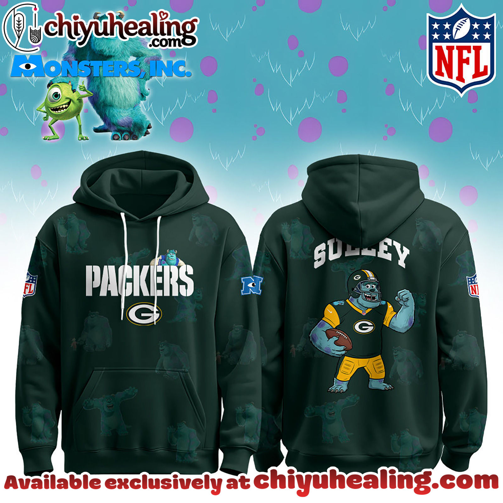 Green Bay Packers x Monsters, Inc Limited Edition Hoodie Cutest Drop of the Year Hoodie, Tshirt, Sweatshirt