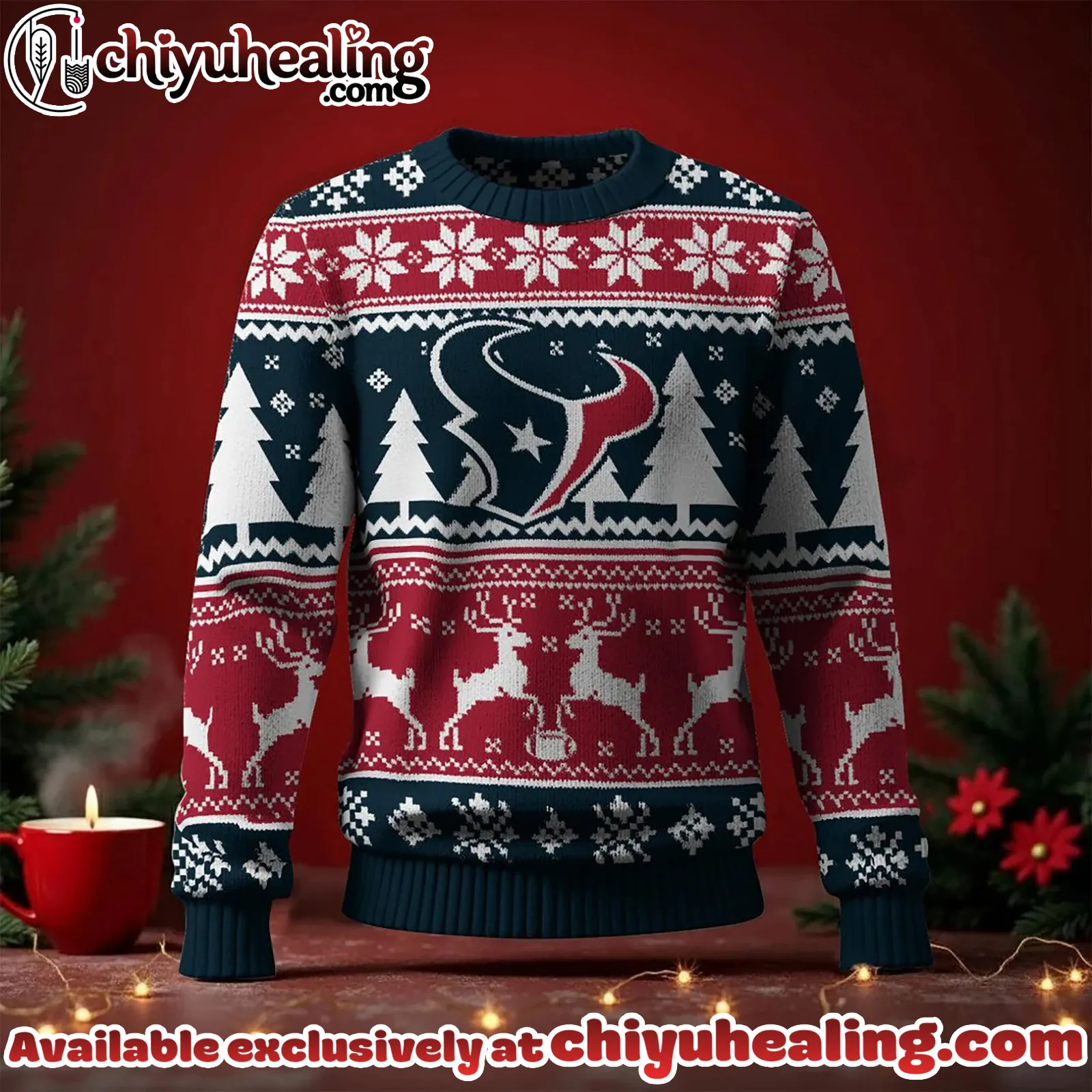 Houston Texans 2025 Christmas New Ugly Sweatshirt, All Team NFL