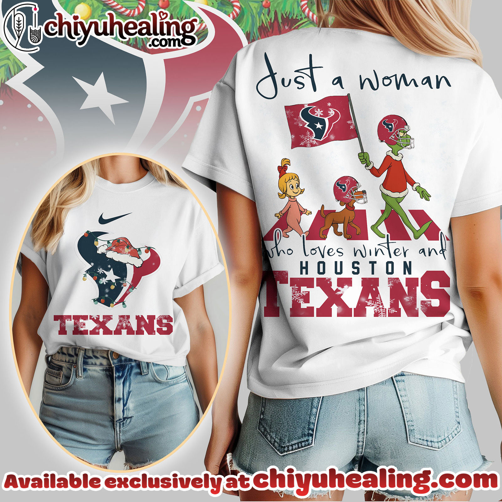 Houston Texans Premium NFL Just A Woman Who Loves Winter 3D Shirt, Hoodie, Sweatshirt, All Team NFL Houston Texans Premium NFL Just A Woman Who Loves Winter 3D Shirt, Hoodie, Sweatshirt, All Team NFL