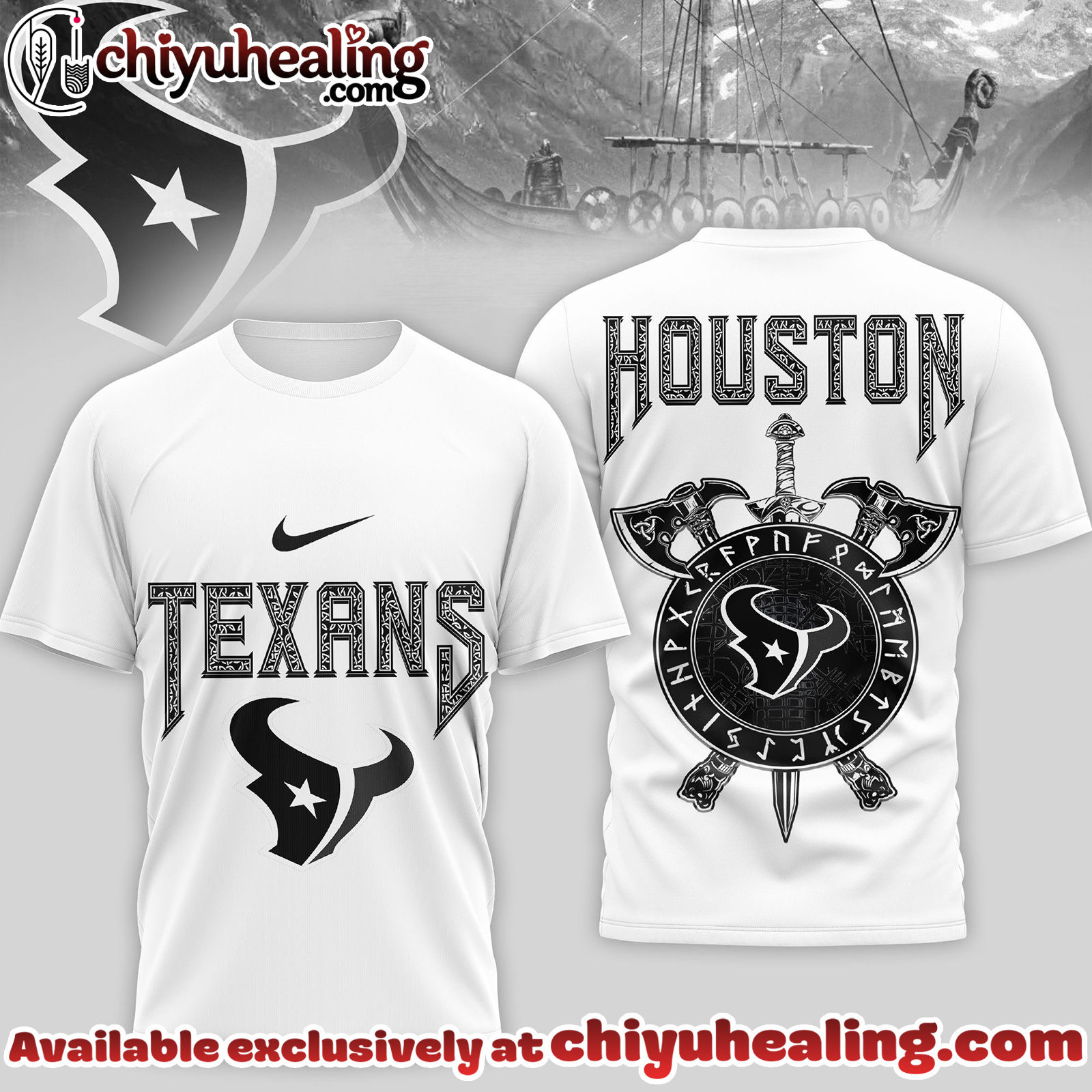 Houston Texans Premium NFL Viking 3D Shirt, Hoodie, Sweatshirt