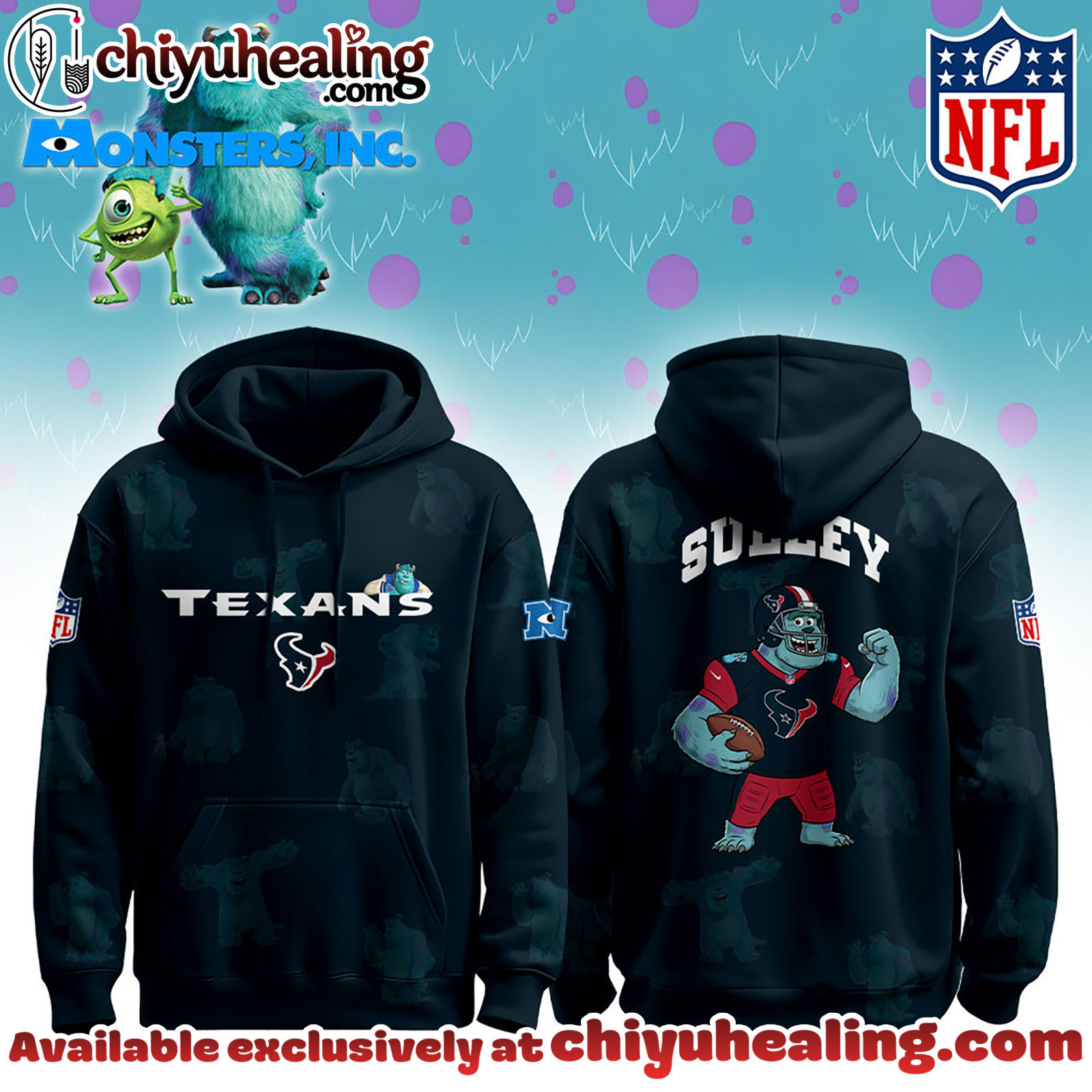 Houston Texans x Monsters, Inc Limited Edition Hoodie Cutest Drop of the Year Hoodie, Tshirt, Sweatshirt