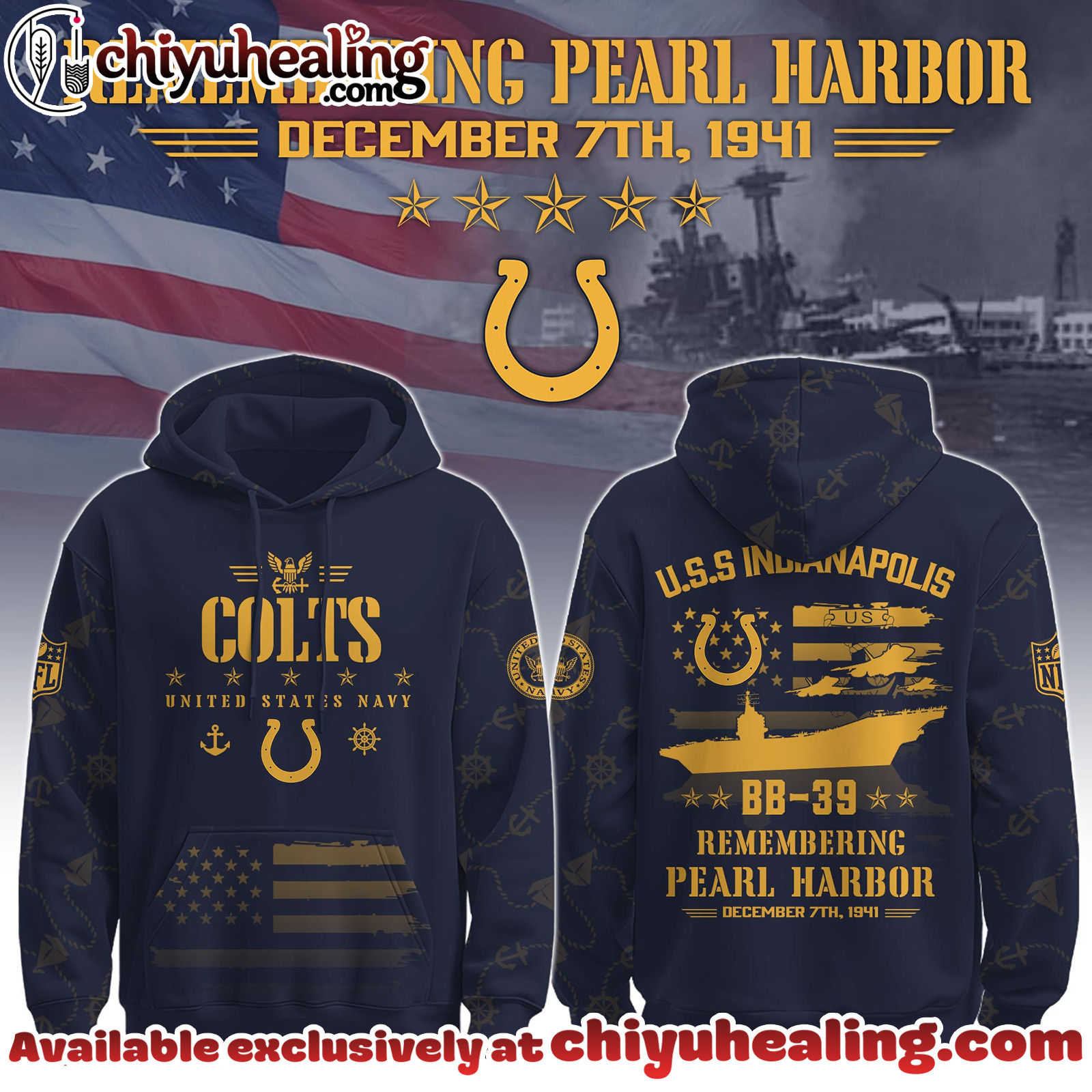 I Colts x Pearl Harbor Remembrance Day Hoodie, T-Shirt, Sweatshirt Limited Edition