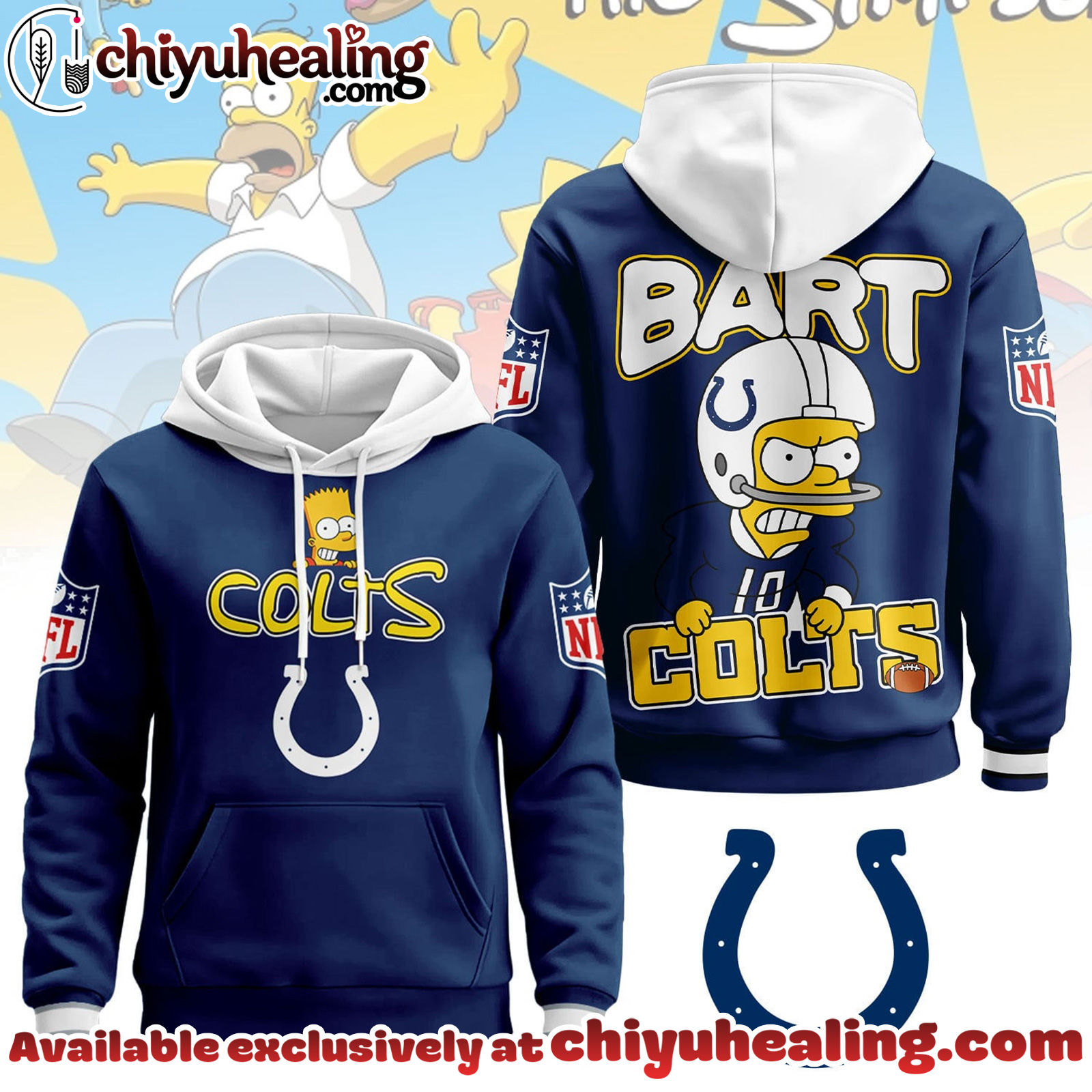 Indianapolis Colts Premium NFL Bart Simpson Hoodie, Sweatshirt, Tshirt