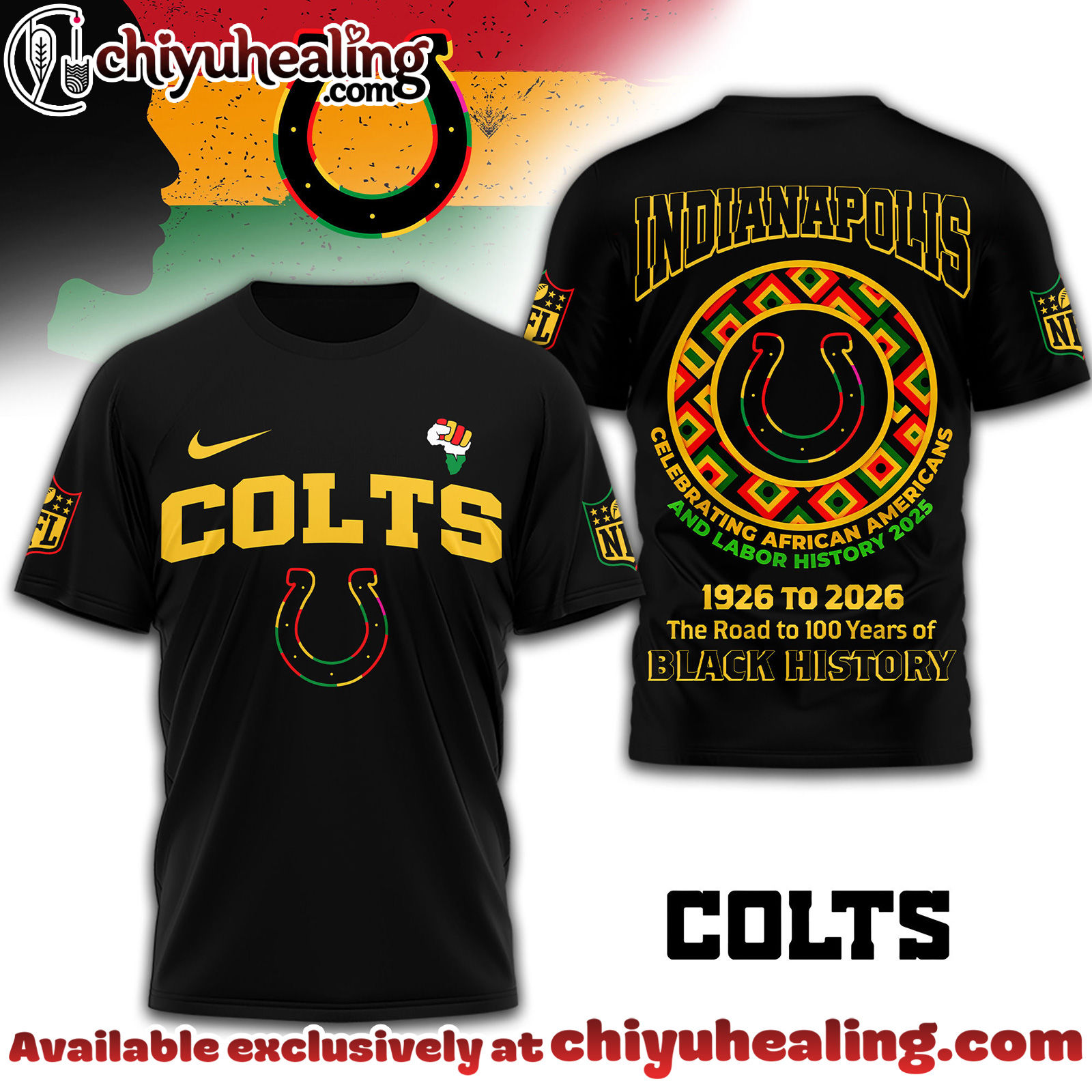 Indianapolis Colts Premium NFL Black History Month 3D Tshirt, Sweatshirt, Hoodie