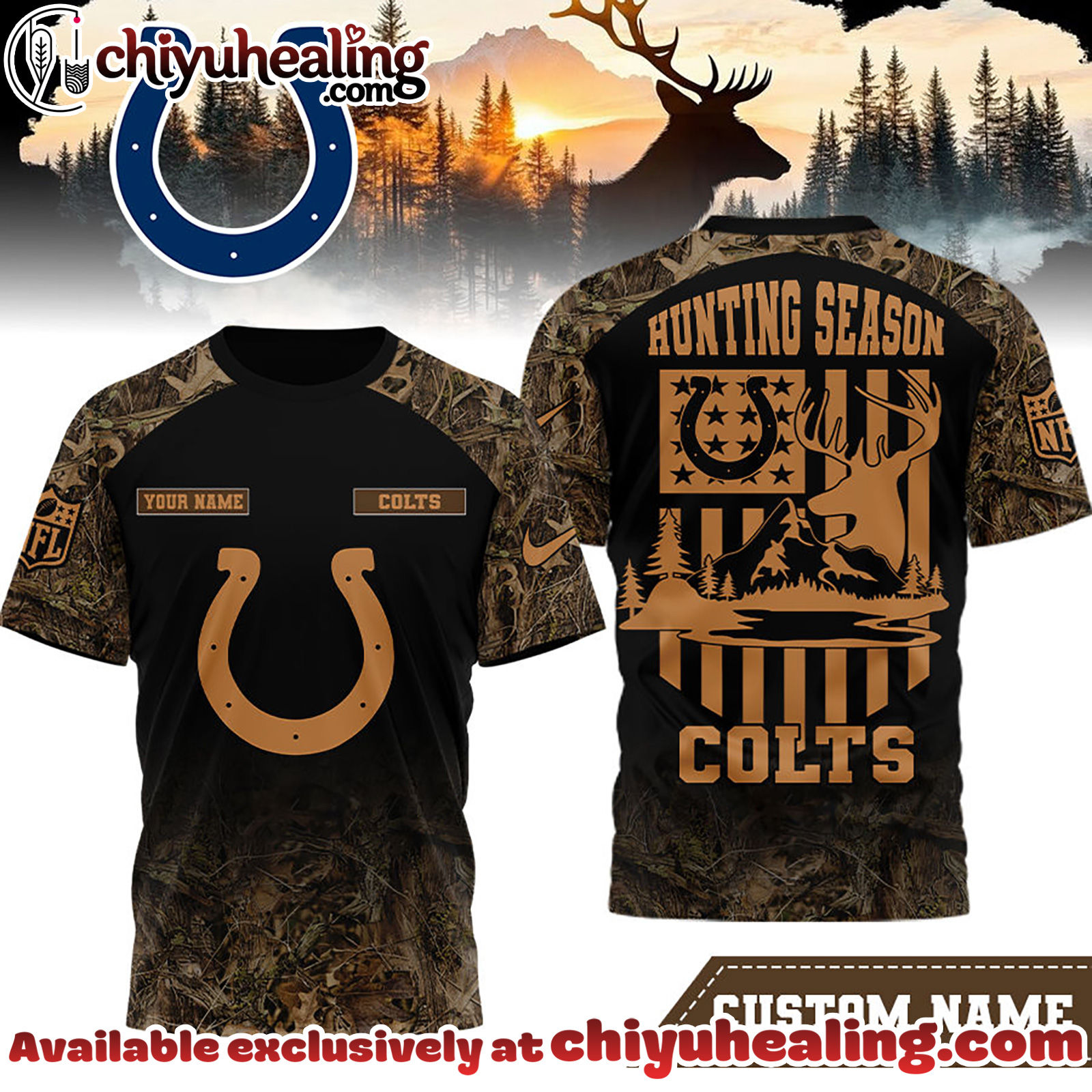 Indianapolis Colts Premium NFL Hunting Season 3D Shirt
