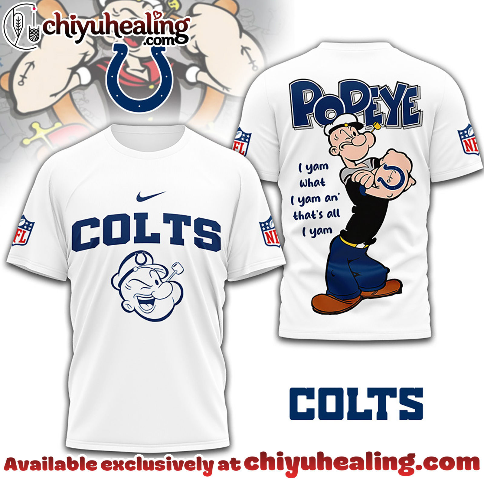 Indianapolis Colts Premium NFL I Yam What I Yam Shirt, Hoodie, Sweatshirt, All Team NFL