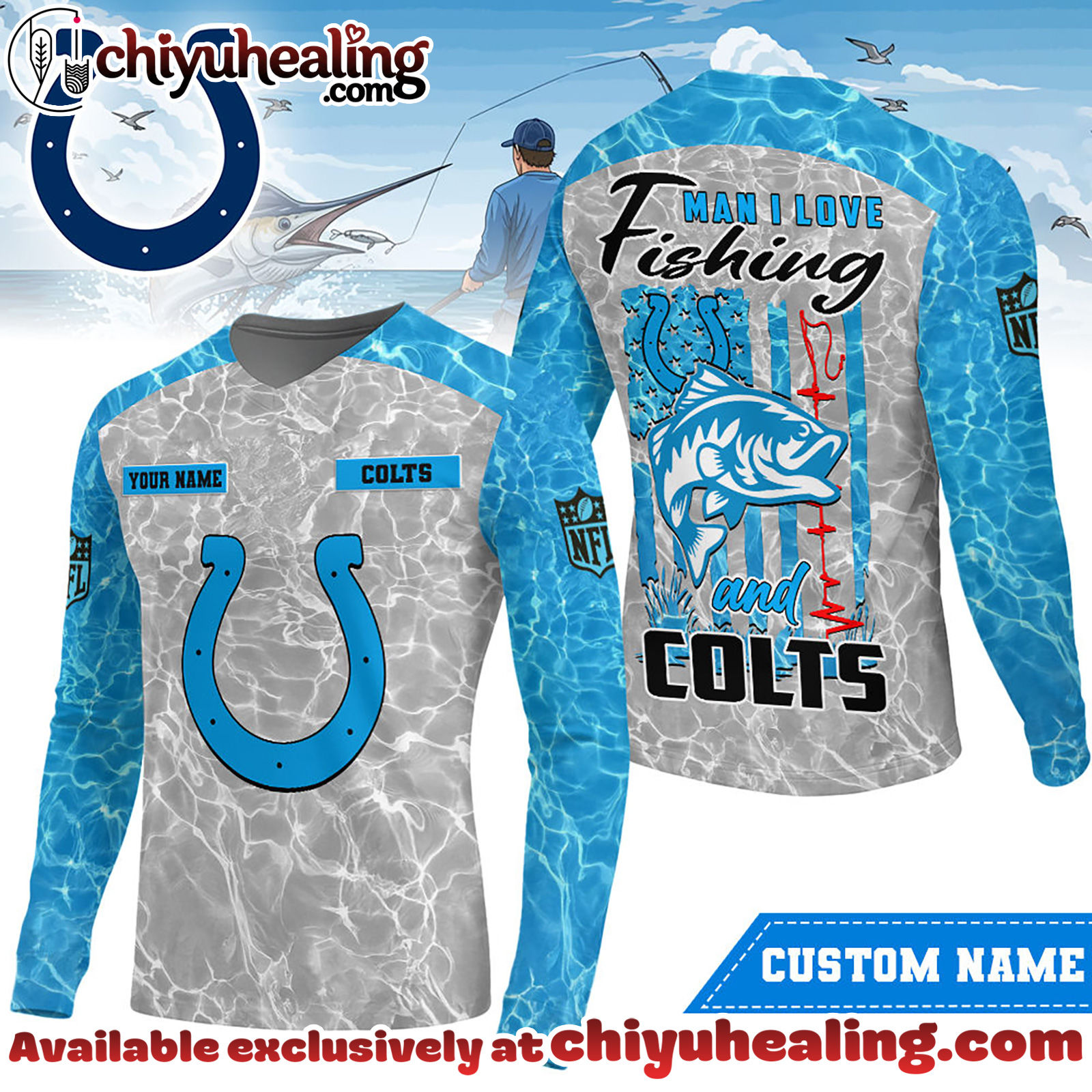 Indianapolis Colts Premium NFL Love Fishing Long Sleeve Hoodie, T-shirt, Sweatshirt