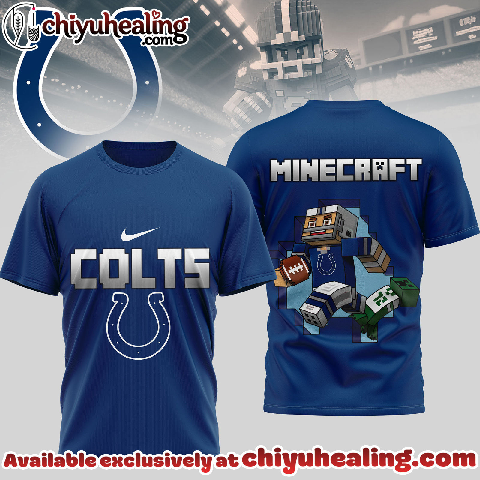 Indianapolis Colts Premium NFL Minecraft 3D Shirt