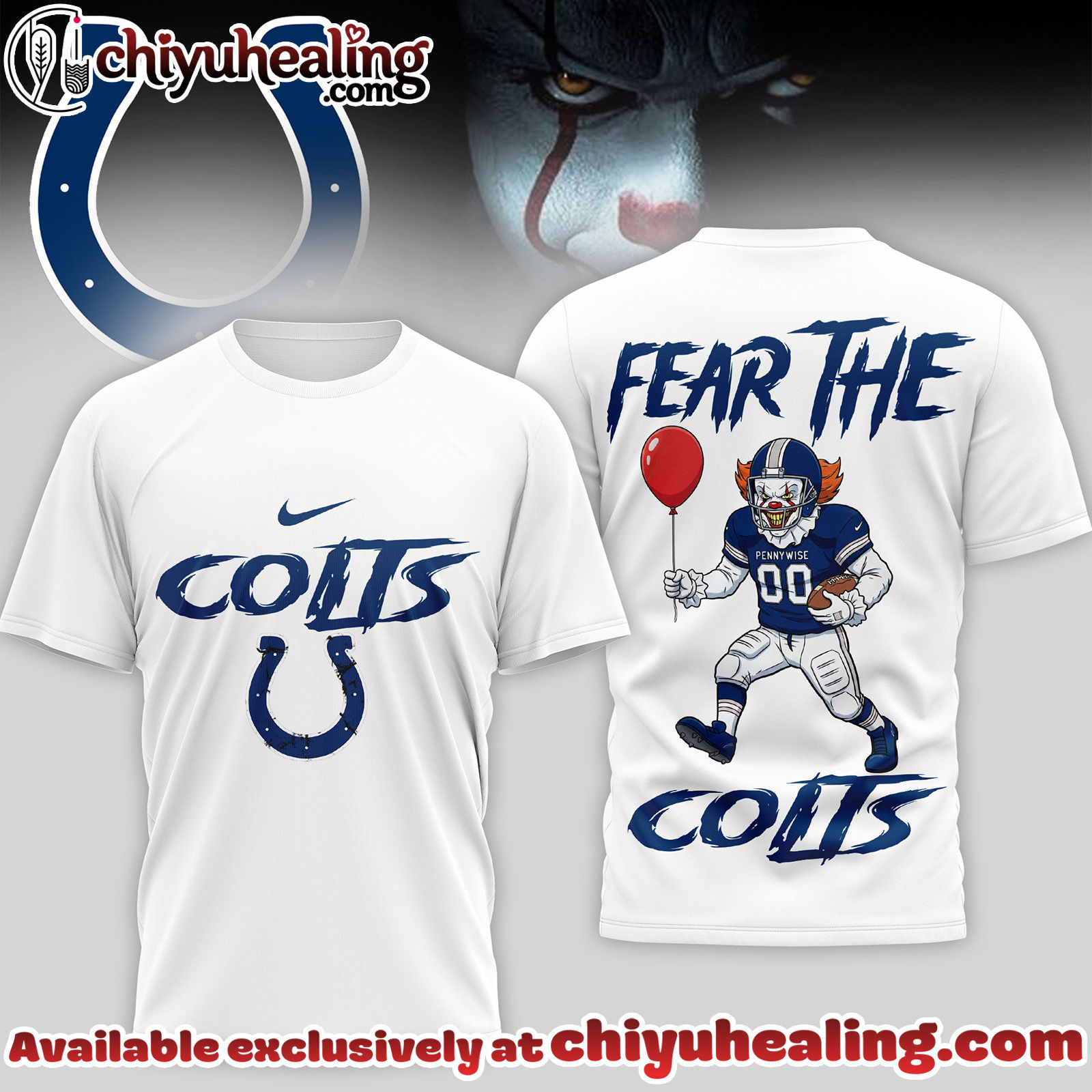 Indianapolis Colts Premium NFL Pennywise 3D Shirt