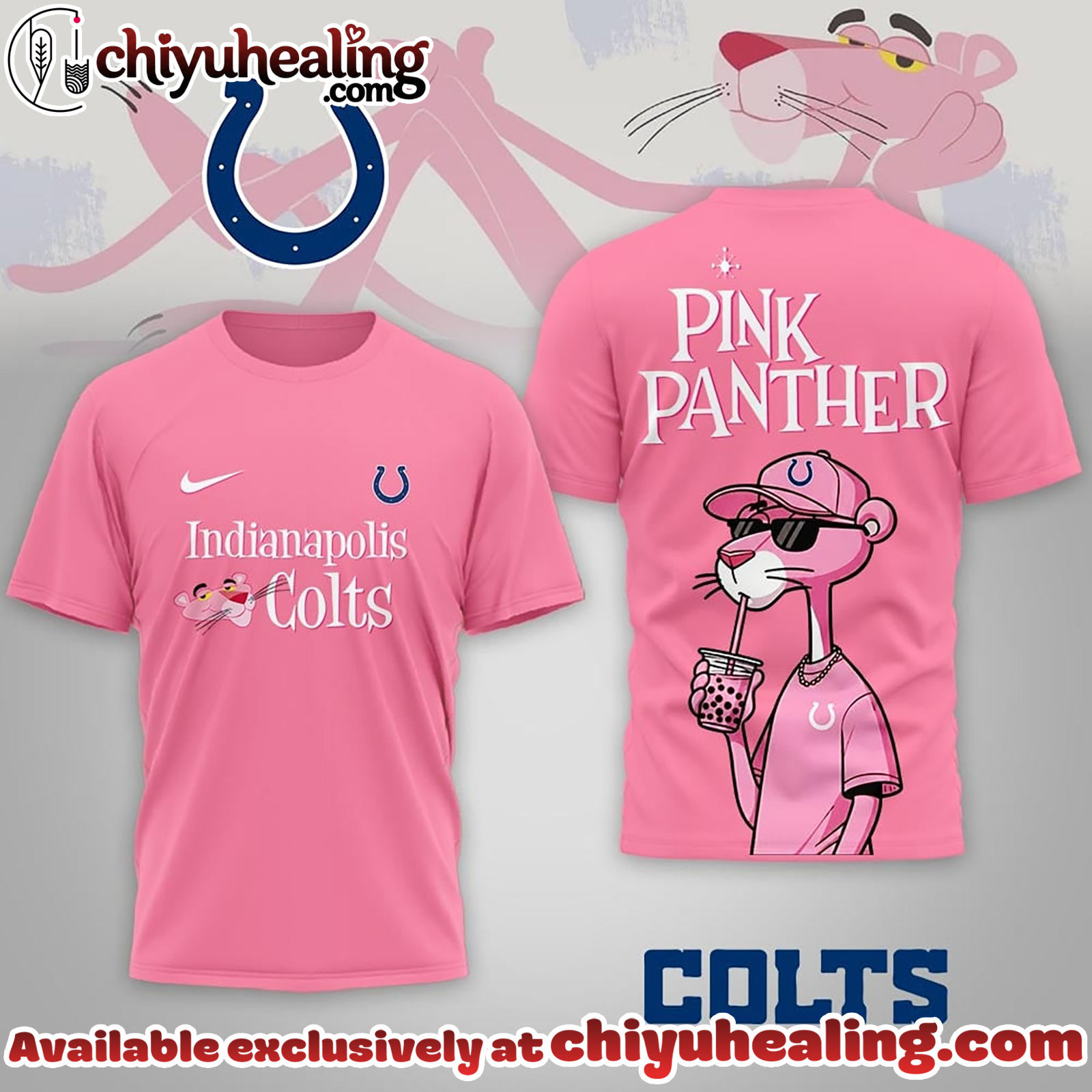 Indianapolis Colts Premium NFL Pink Panther 3D Shirt, Hoodie, Sweatshirt, All Team NFL