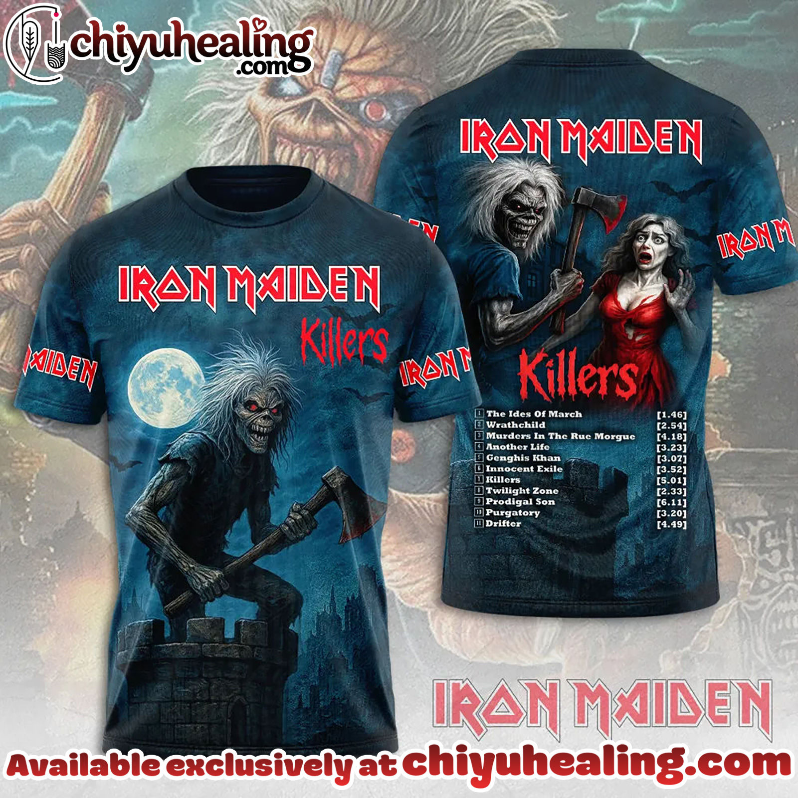 Iron Maiden 3D Apparel Hoodie, Tshirt, Sweatshirt - Ver 3
