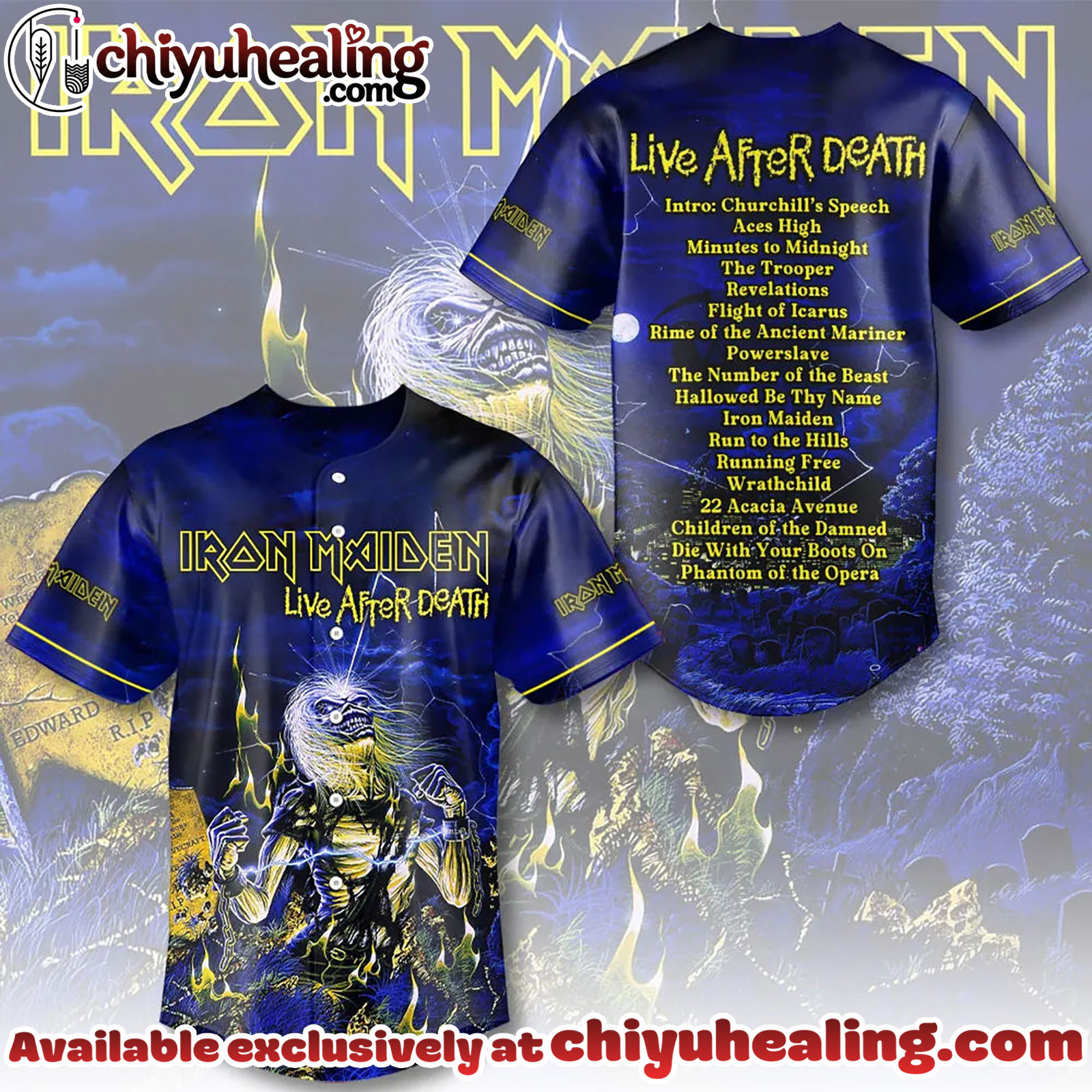 Iron Maiden Life After Death Baseball Jersey