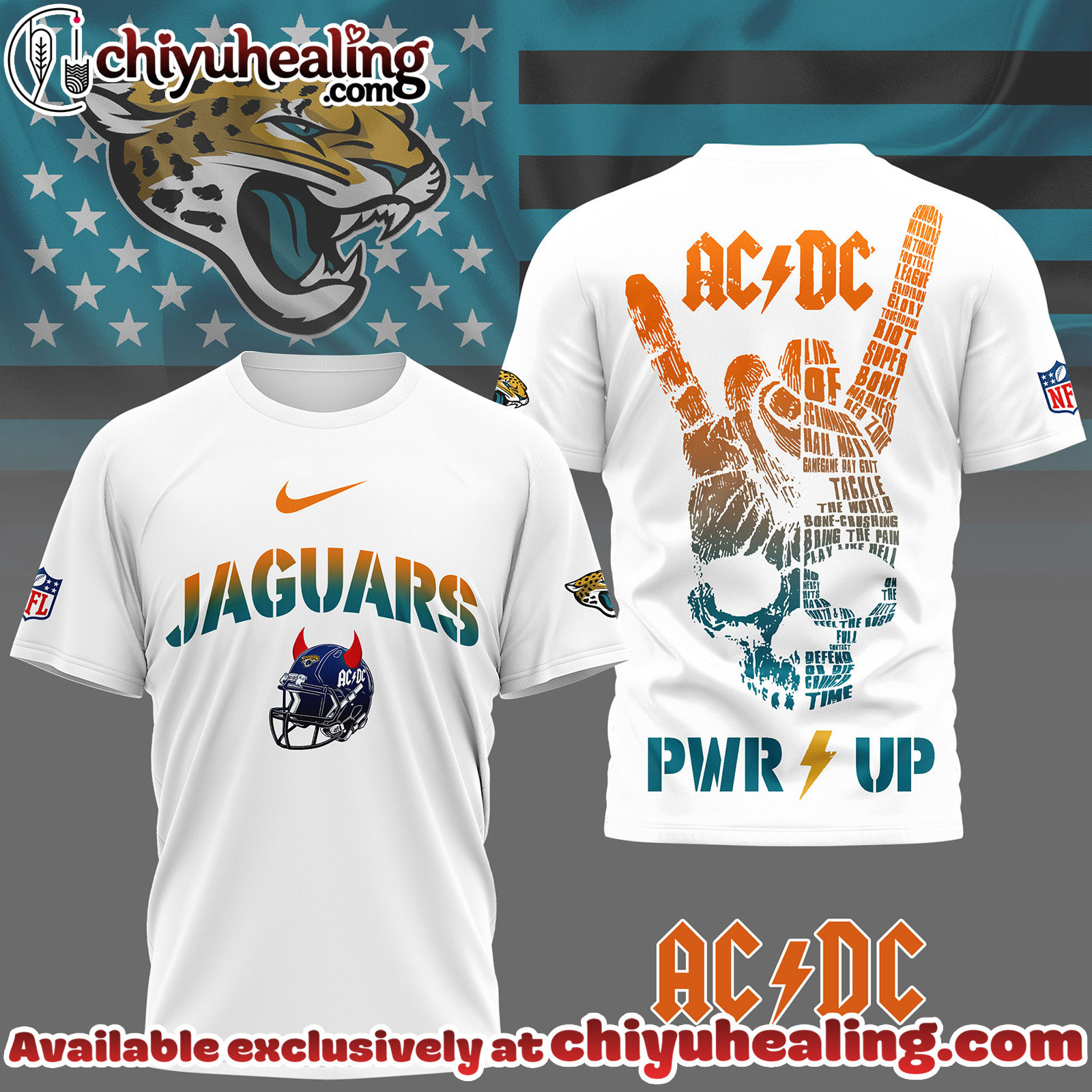 Jacksonville Jaguars Premium NFL AcDc Fan 3D Shirt, Hoodie, Sweatshirt, All Team NFL - Ver 2