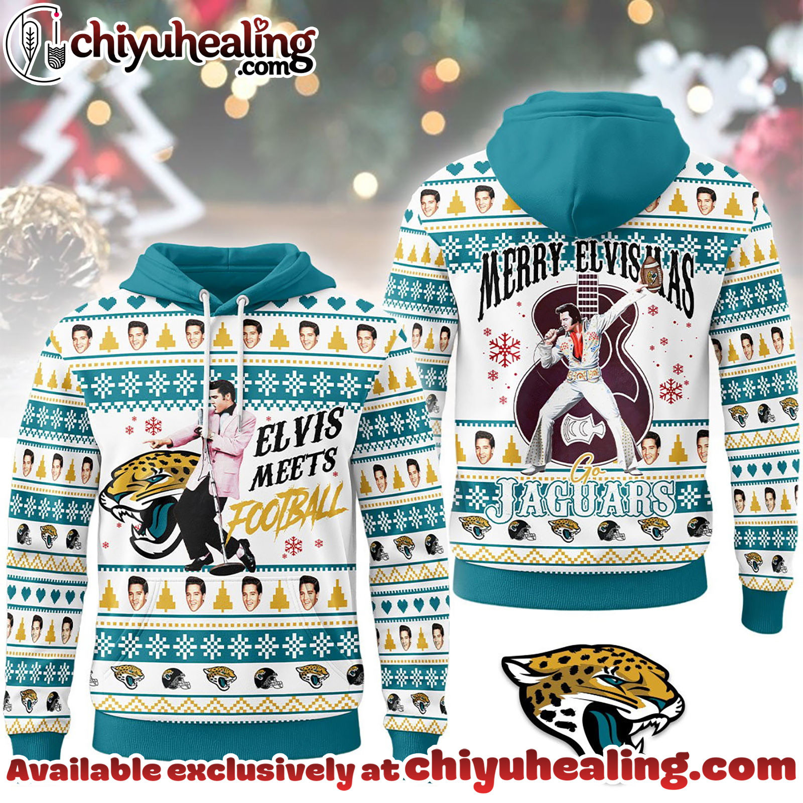 Jacksonville Jaguars Premium NFL Elvis Presley Christmas Hoodie, Sweatshirt, Shirt, All Team NFL