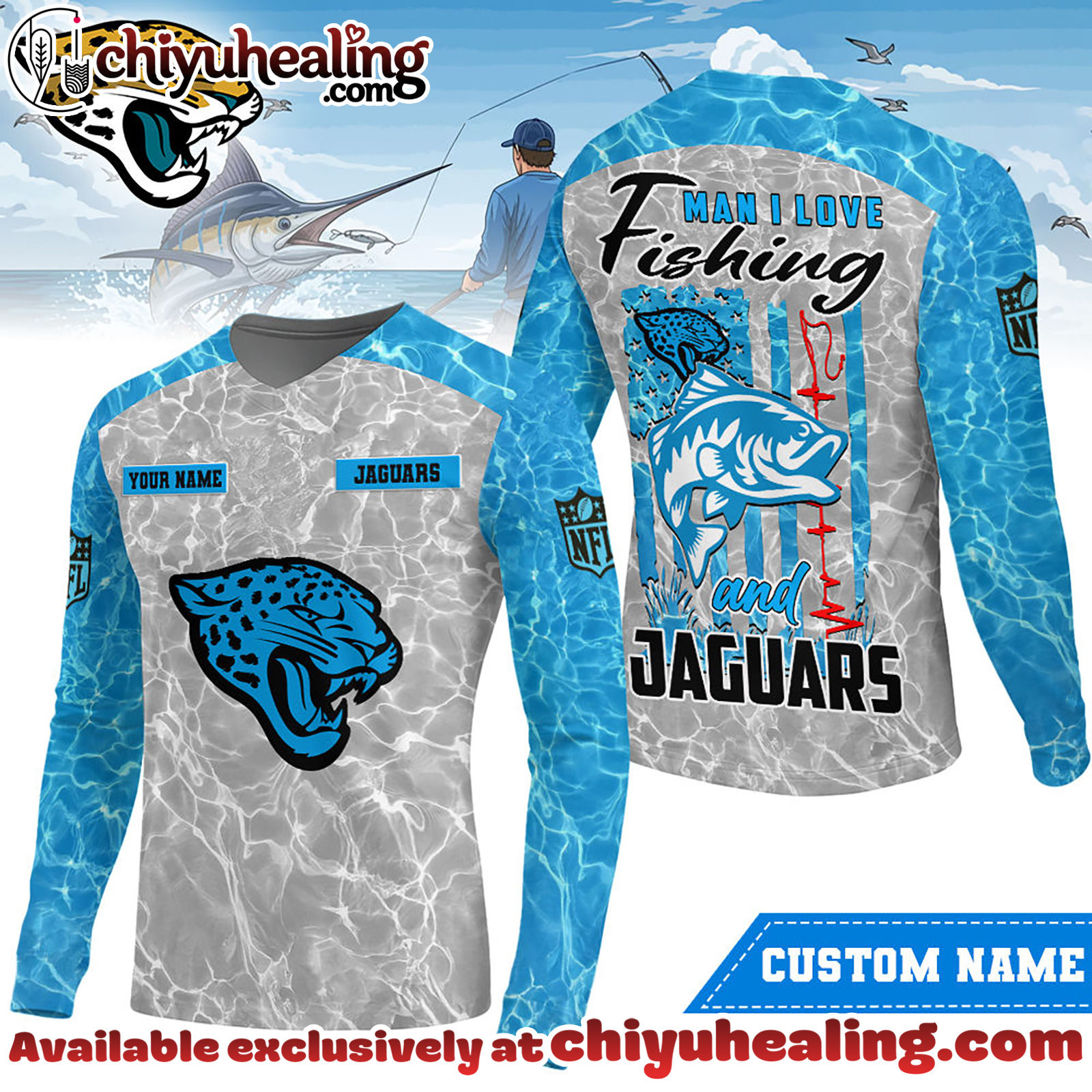 Jacksonville Jaguars Premium NFL Love Fishing Long Sleeve Hoodie, T-shirt, Sweatshirt