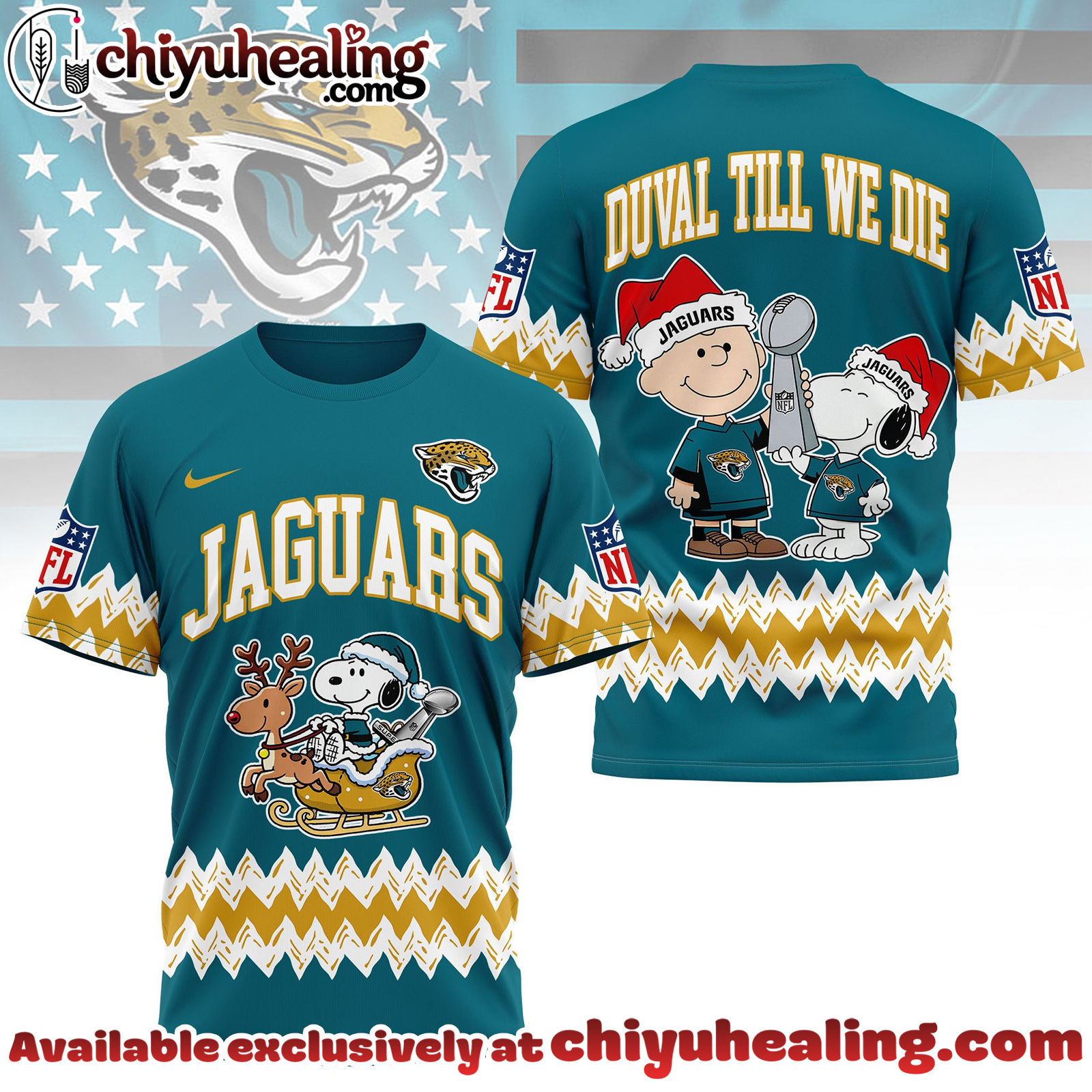 Jacksonville Jaguars Premium NFL Snoopy Super Bowl Holiday 3D Shirt, Hoodie, Sweatshirt