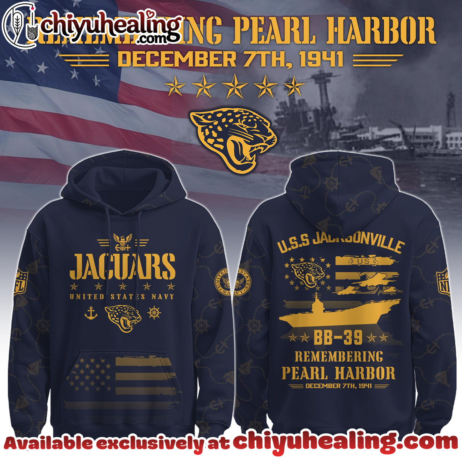 Jacksonville Jaguars x Pearl Harbor Remembrance Day Hoodie, T-Shirt, Sweatshirt Limited Edition