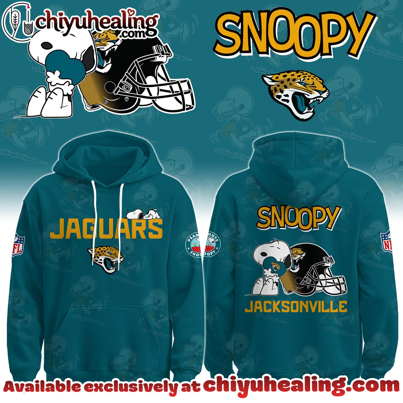 Jacksonville Jaguars x Snoopy Hoodie, Sweatshirt, T-shirt Limited Edition - Selling Out Fast