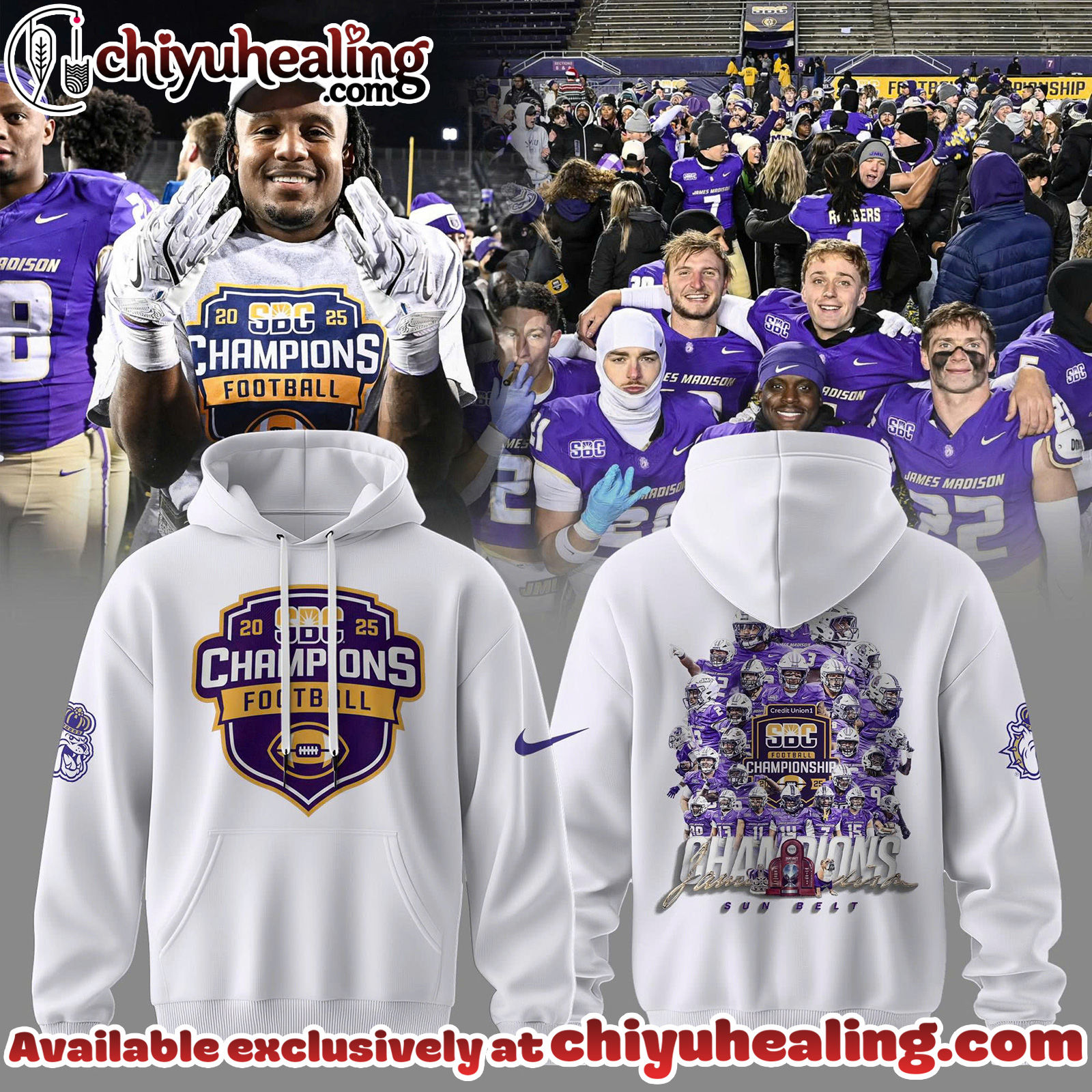 James Madison Dukes - SUN BELT CHAMPIONS 2025 Collection Hoodie, Sweatshirt, Shirt James Madison Dukes - SUN BELT CHAMPIONS 2025 Collection Hoodie, Sweatshirt, Shirt