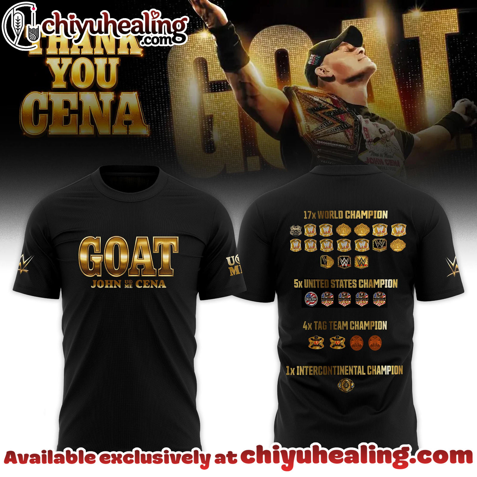 John Cena Thank You Cena Gold Limited Edition T-shirt, Hoodie, Sweatshirt