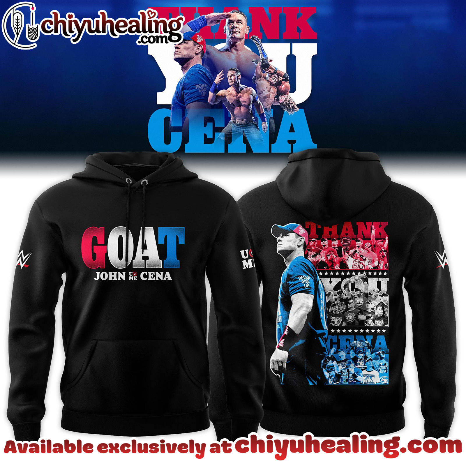 John Cena Thank You Cena Red, White and Blue Limited Edition Hoodie, Sweatshirt, Tshirt