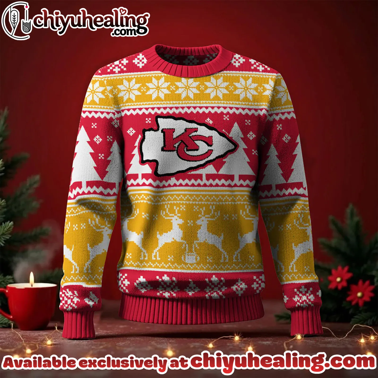 Kansas City Chiefs 2025 Christmas New Ugly Sweatshirt, All Team NFL