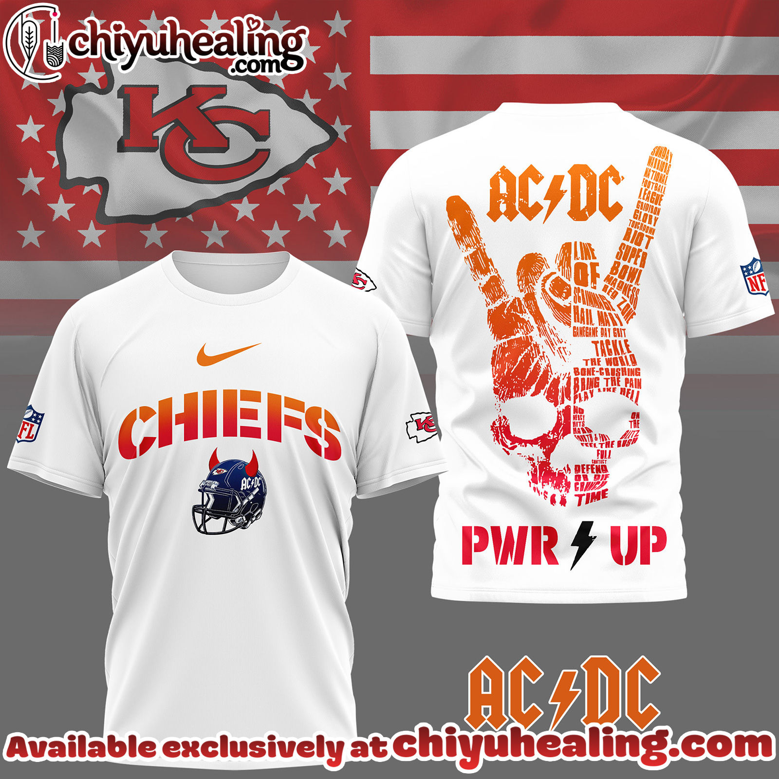 Kansas City Chiefs Premium NFL AcDc Fan 3D Shirt, Hoodie, Sweatshirt, All Team NFL