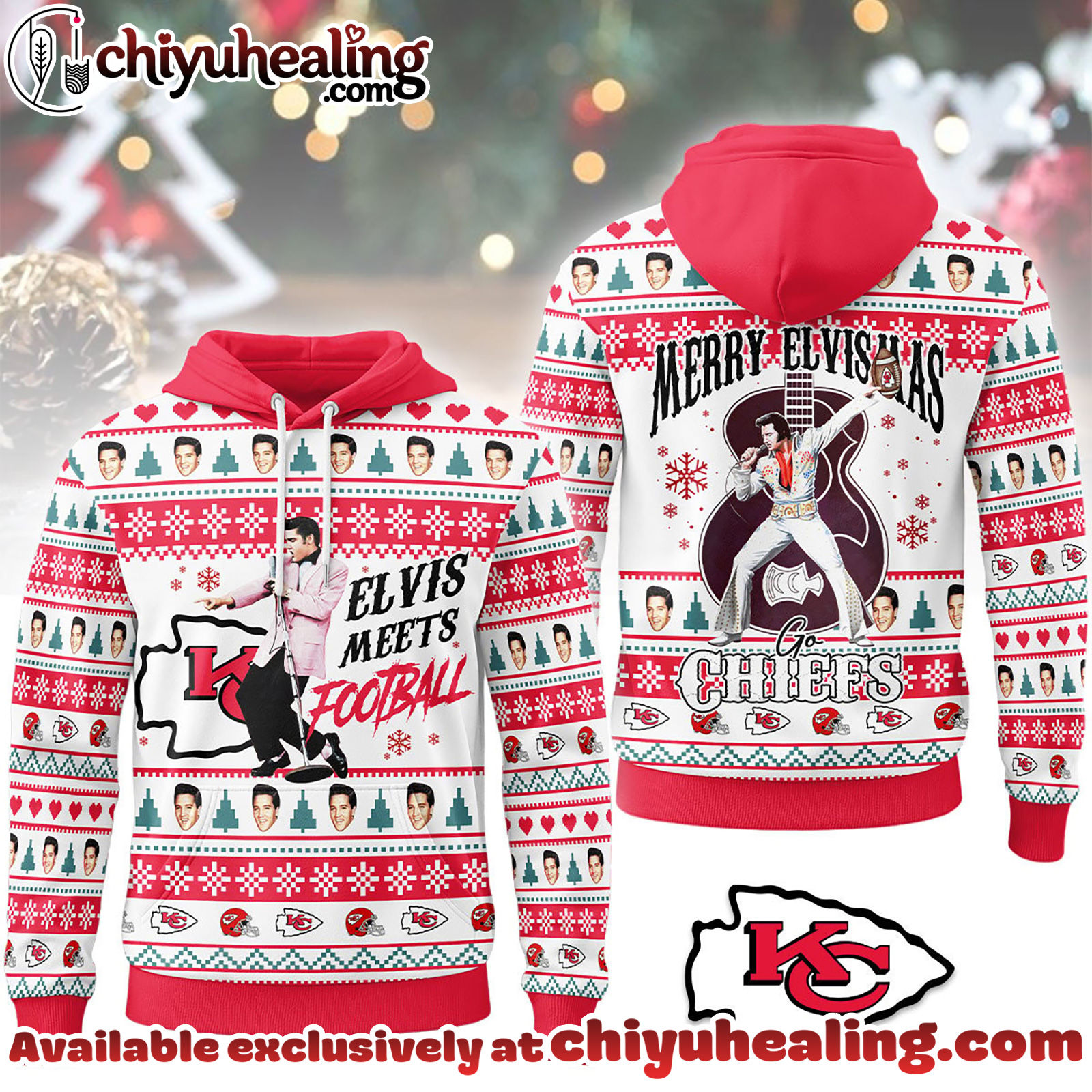 Kansas City Chiefs Premium NFL Elvis Presley Christmas Hoodie, Sweatshirt, Shirt, All Team NFL