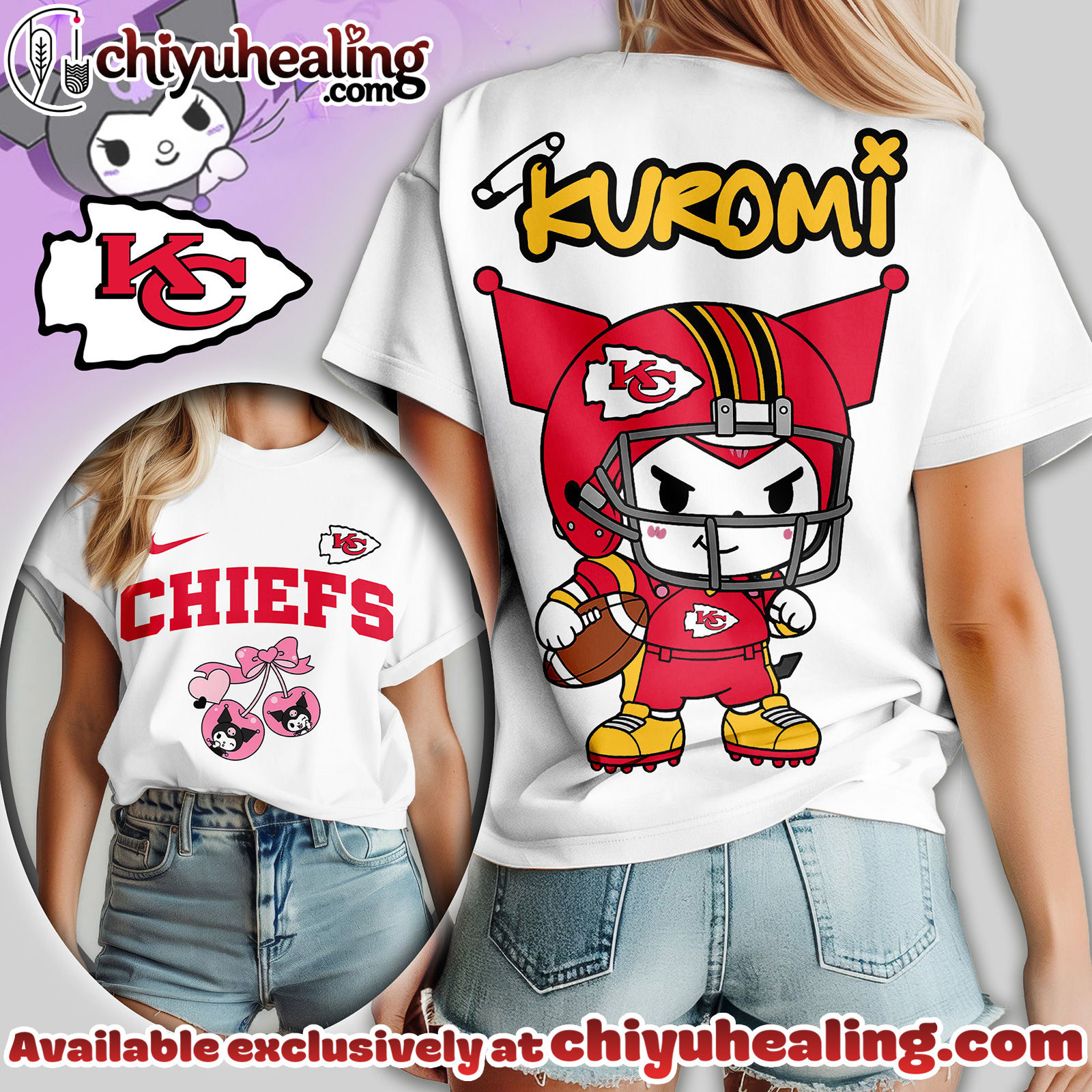 Kansas City Chiefs Premium NFL Kuromi Women Shirt